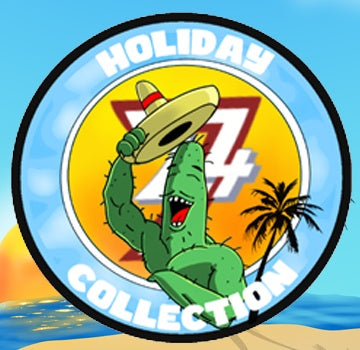 Main collection banner for Summer Holiday Series featuring hand-drawn beachwear and illustrated vacation apparel