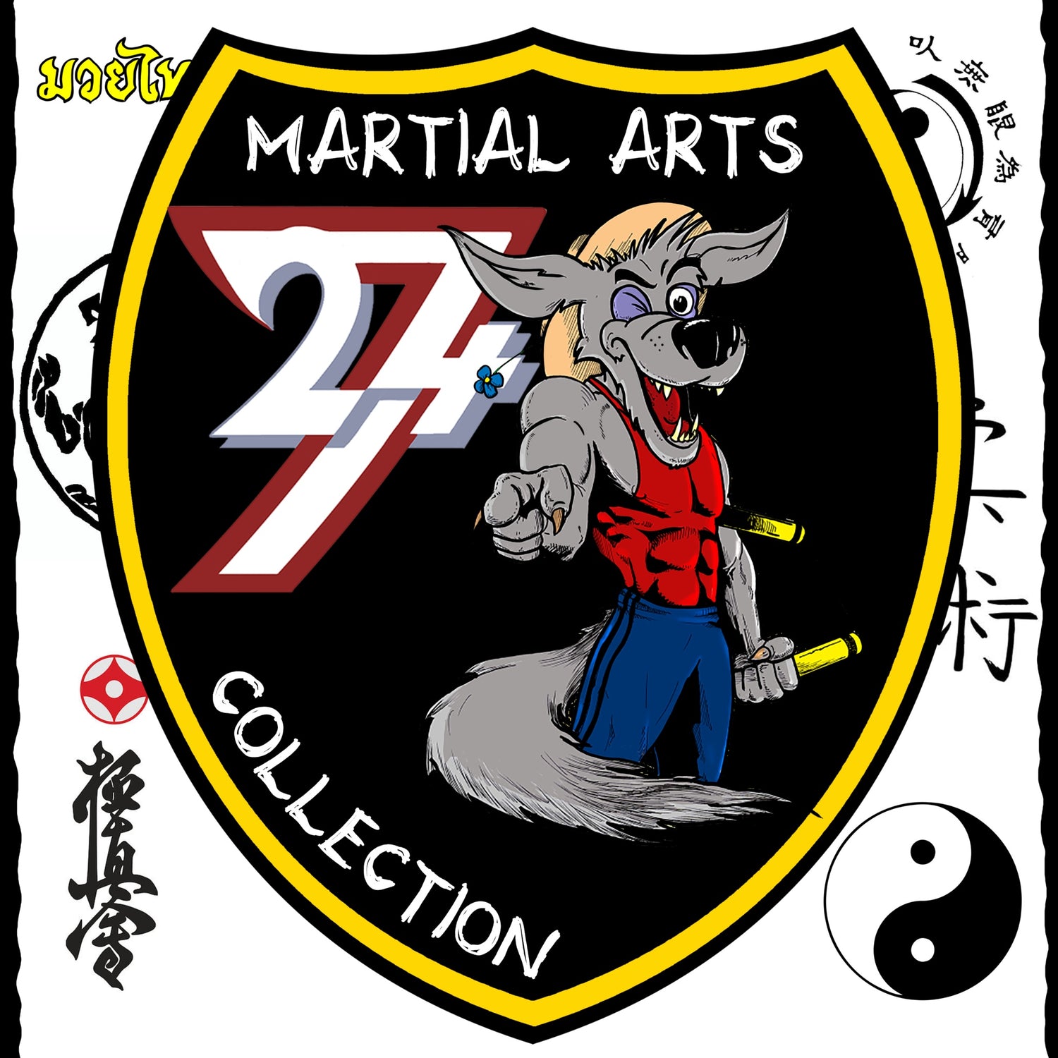 Main collection display of hand-drawn martial arts graphic tees and combat sports apparel featuring original sketched fighter and dojo illustrations