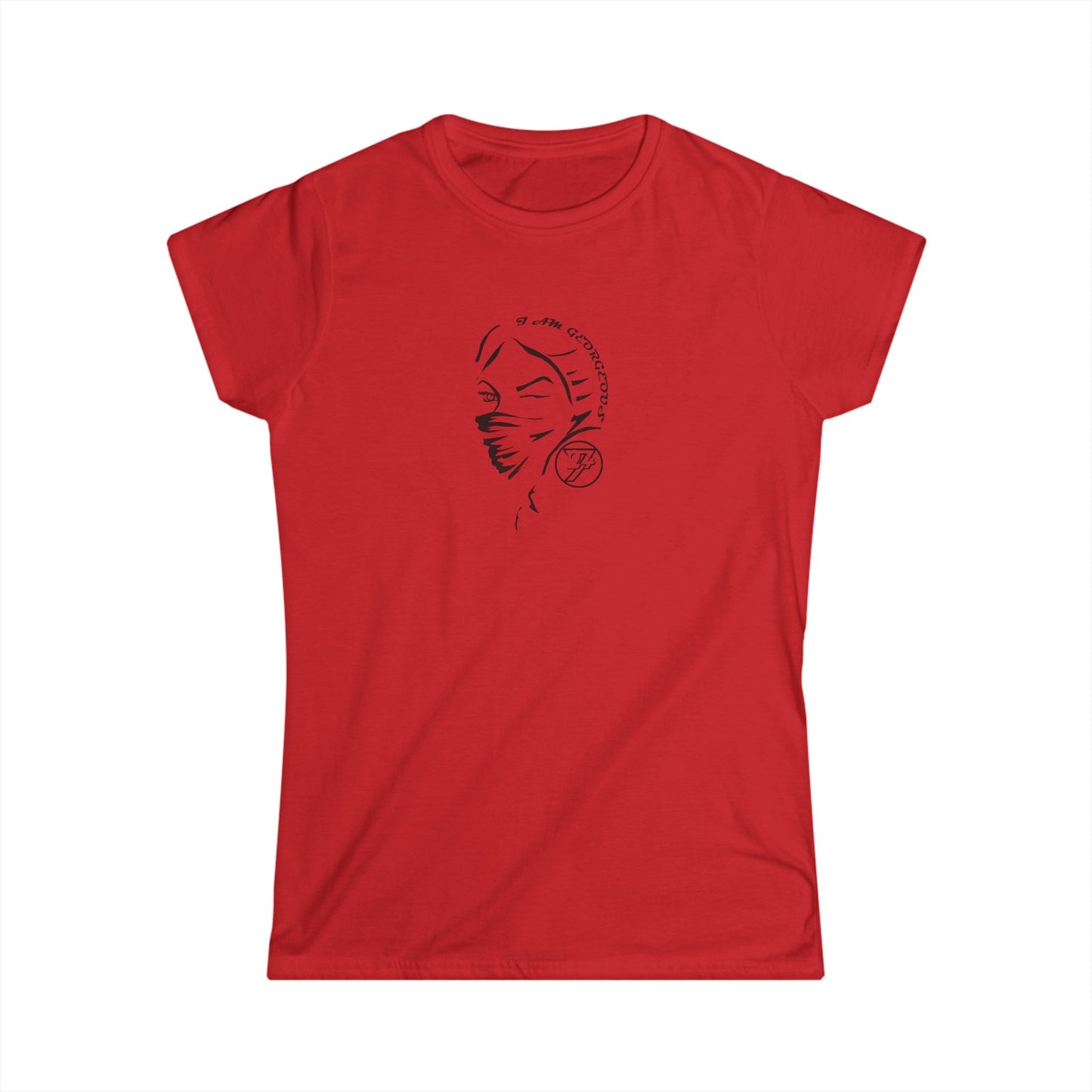 Unique Design "Being Beautiful" women t-shirt red
