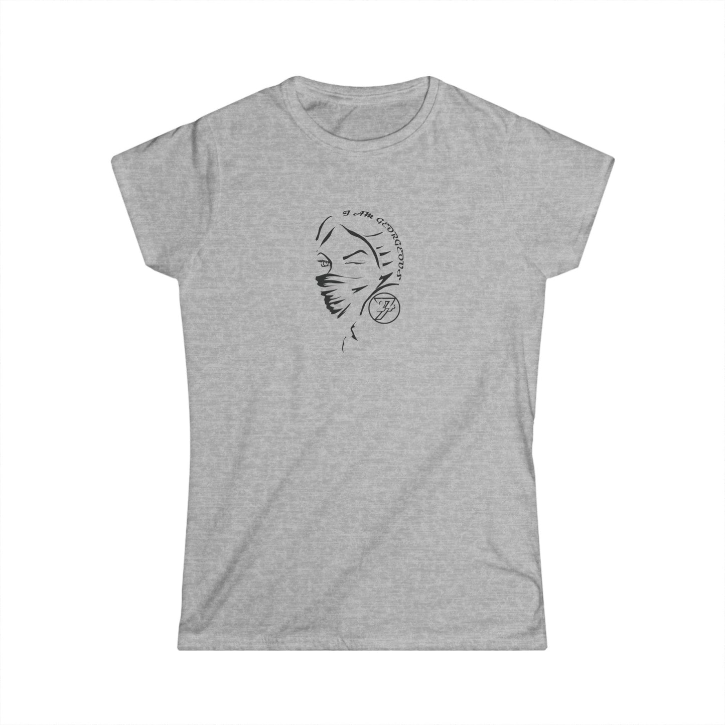 Unique Design "Being Beautiful" women t-shirt sport grey