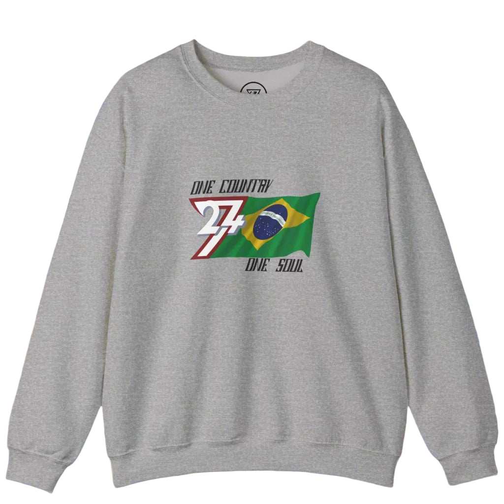 Brazil flag design sweatshirt by 24/7 Unique Designs