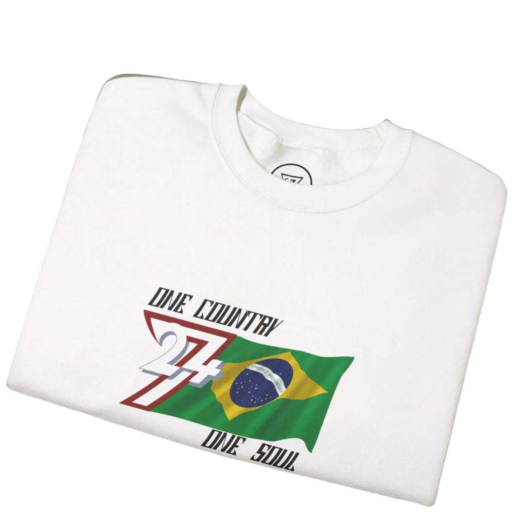 Brazil sweatshirt with unique design flag