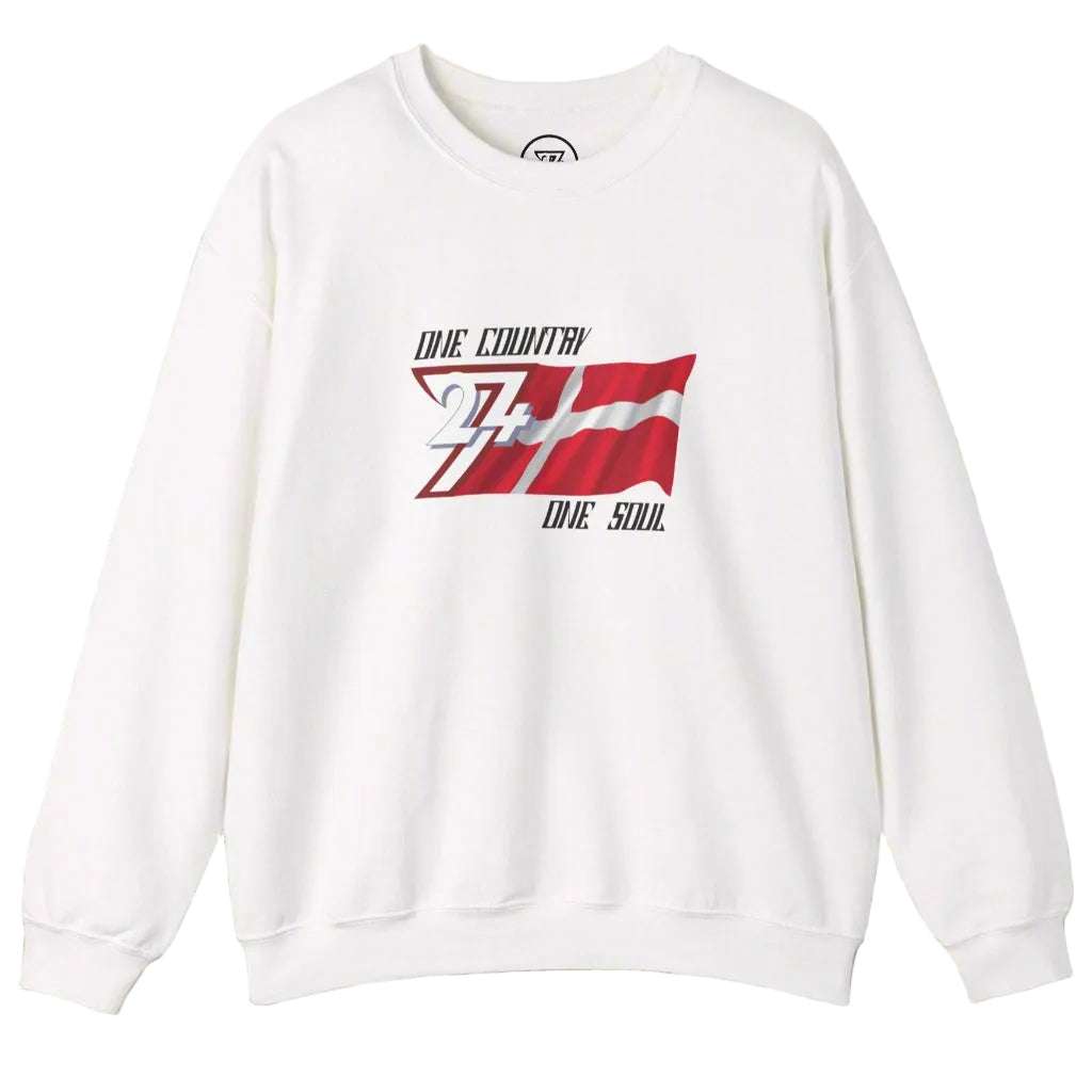 Denmark flag sweatshirt by 247 Unique Designs