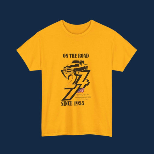 Vintage Chevy Tee 1955 Chevrolet Gift T-Shirt Car tee classic cars top gold