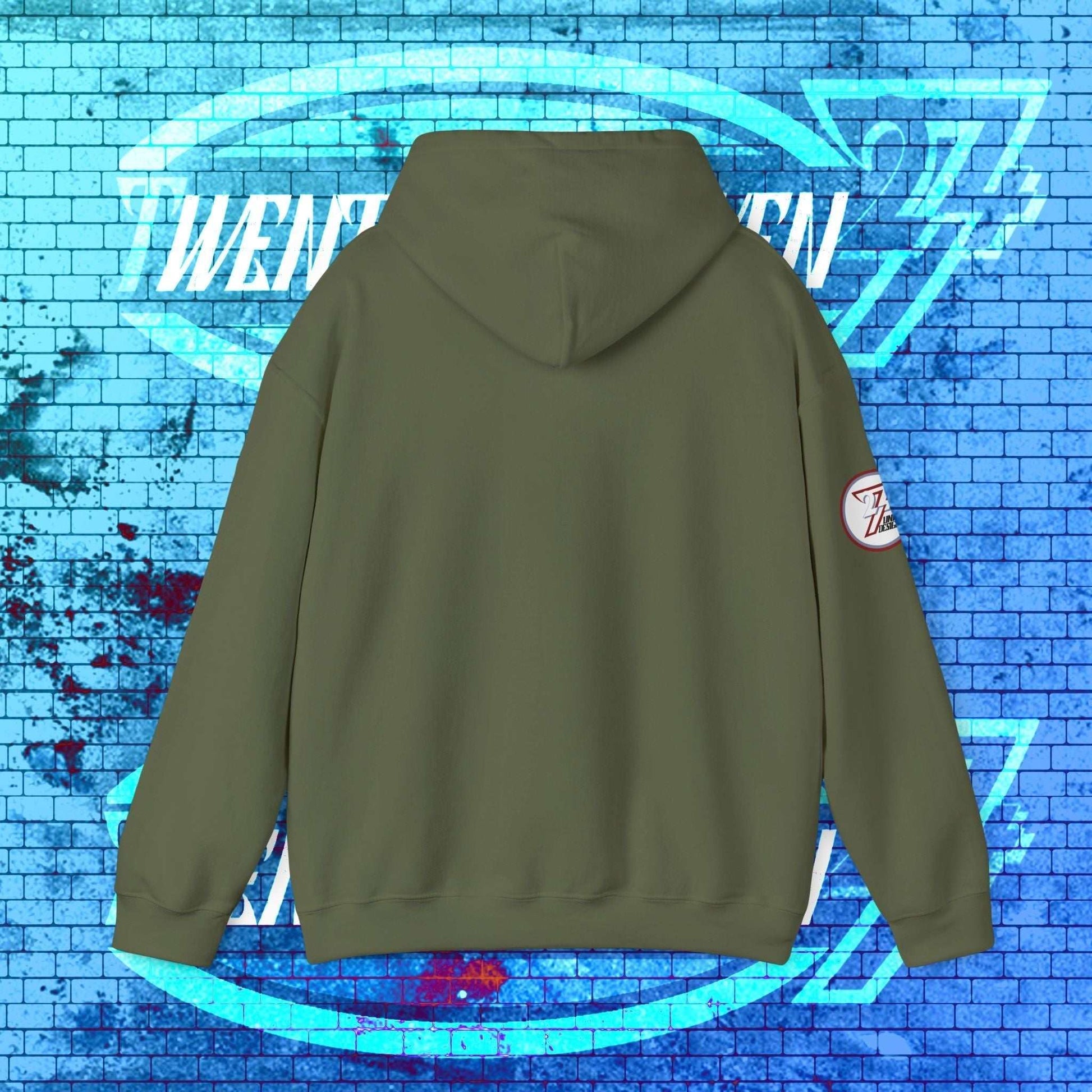 Clean, unprinted reverse of Canada hoodie showing the structured 8oz drape and double-lined hood.