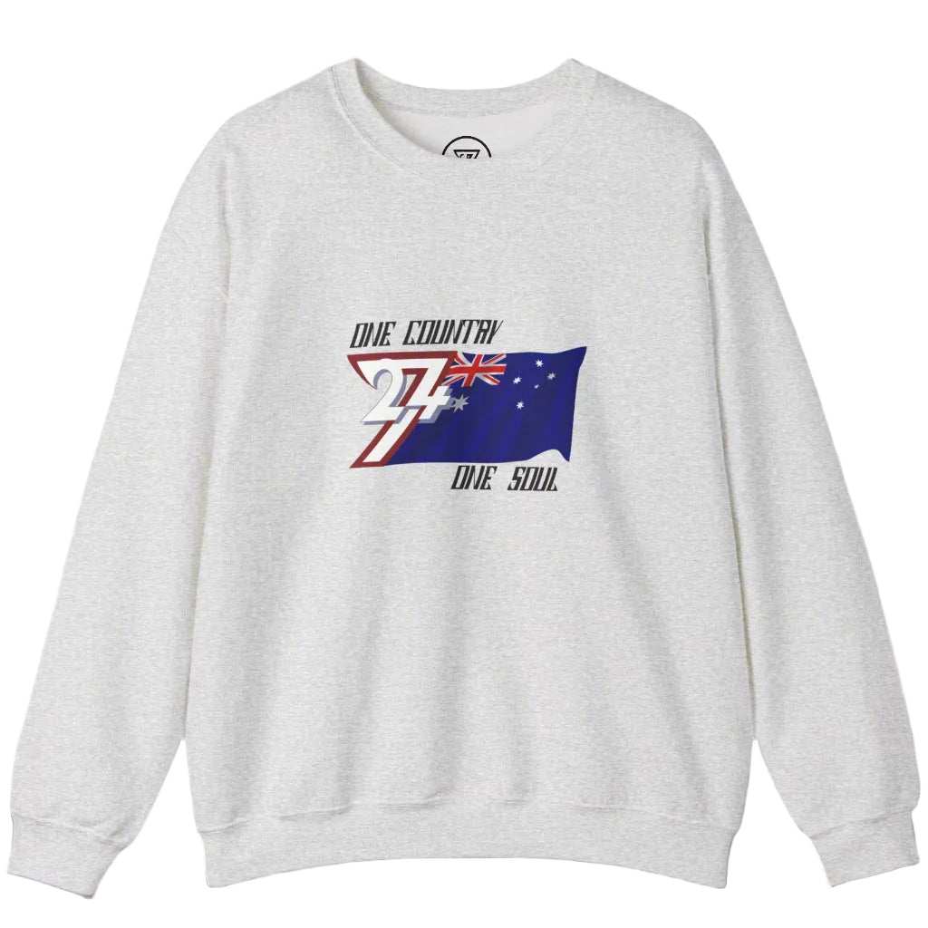 Australia Jumper - Unique Design Australian Flag Themed Sweatshirt ash