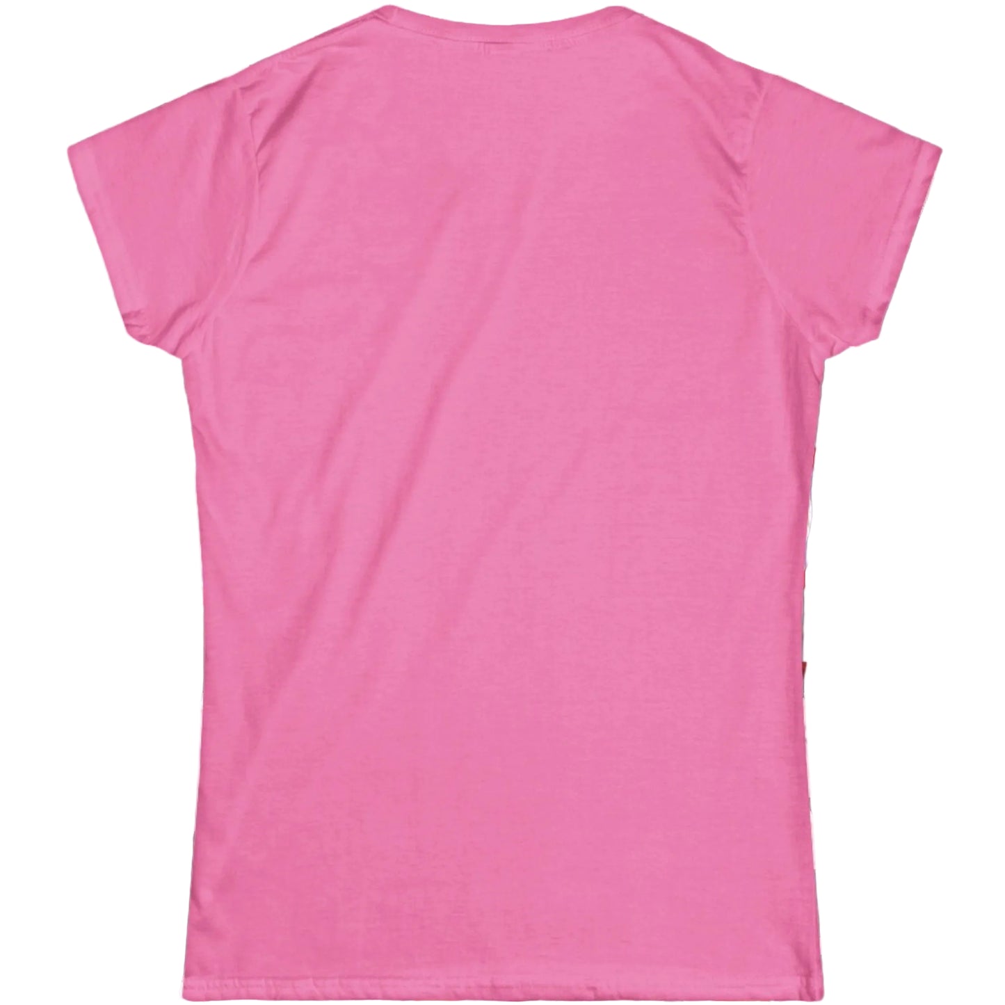 Back view of a plain vibrant pink comfortable casual top for women.