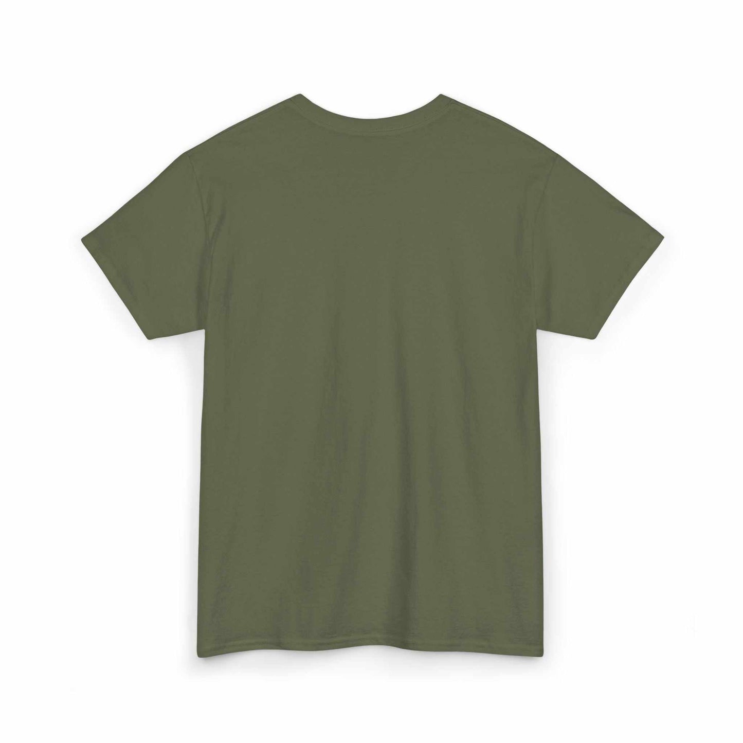 Back view of the military green Netherlands flag t-shirt