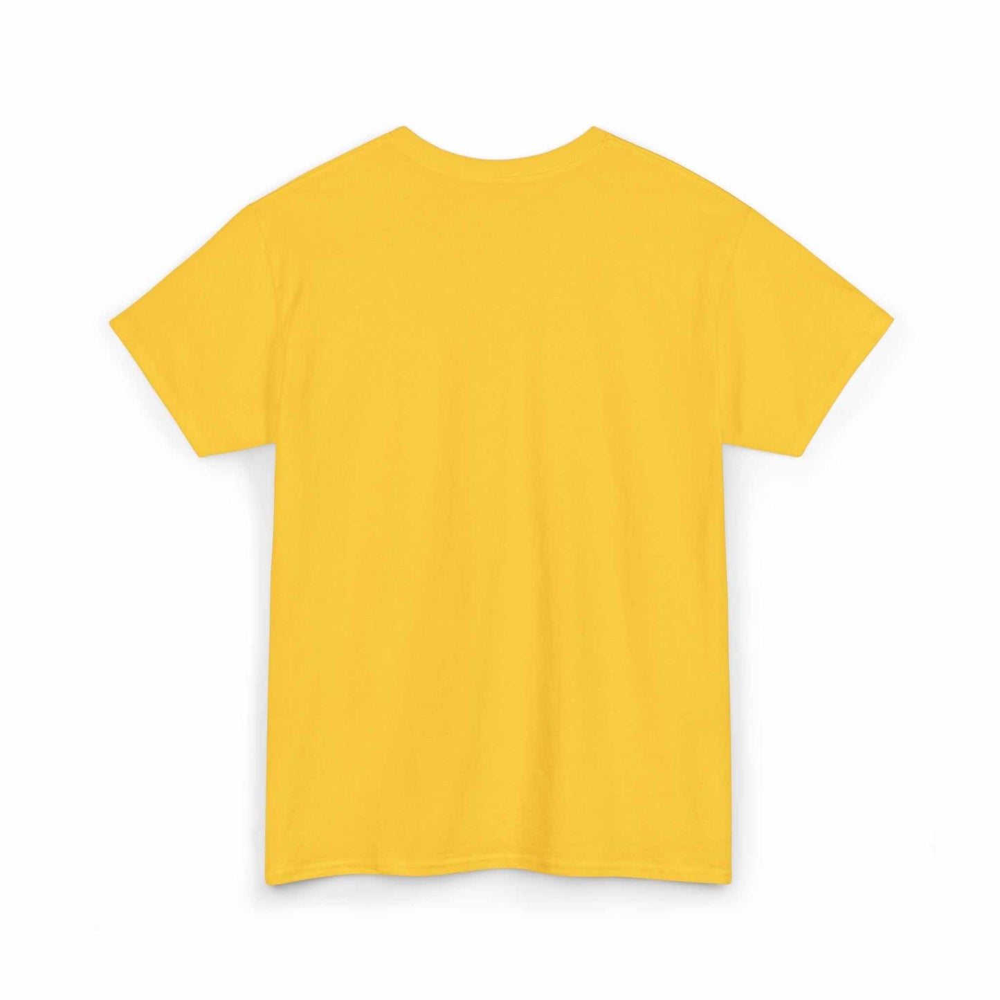 Back view of the daisy Jamaica flag t-shirt showing the premium fabric and double-stitched quality.