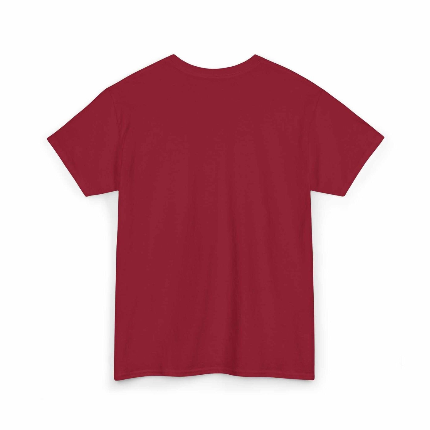 Back view of the red Italy flag t-shirt showing the quality fabric and comfortable cut.