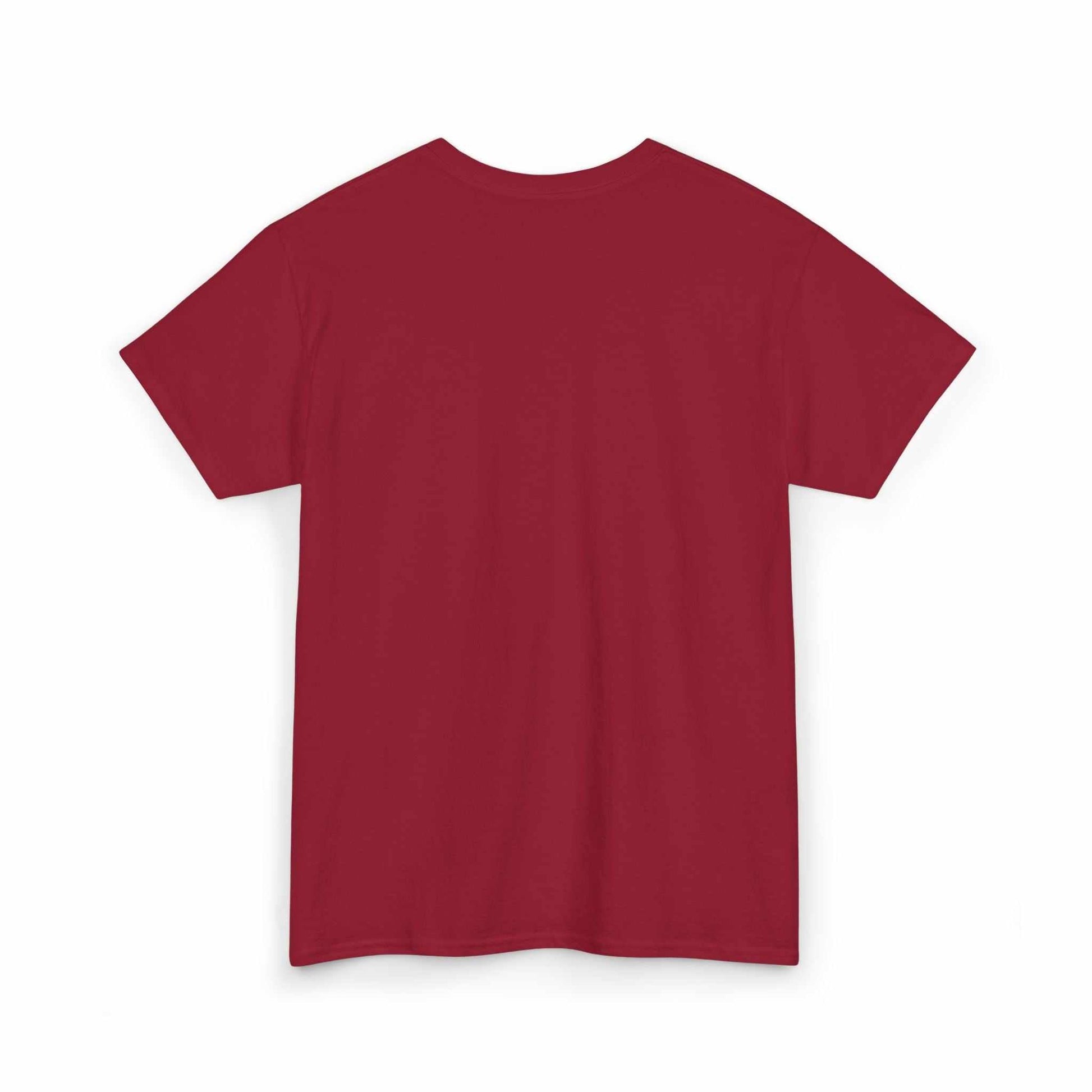 Back view of the red Italy flag t-shirt showing the quality fabric and comfortable cut.