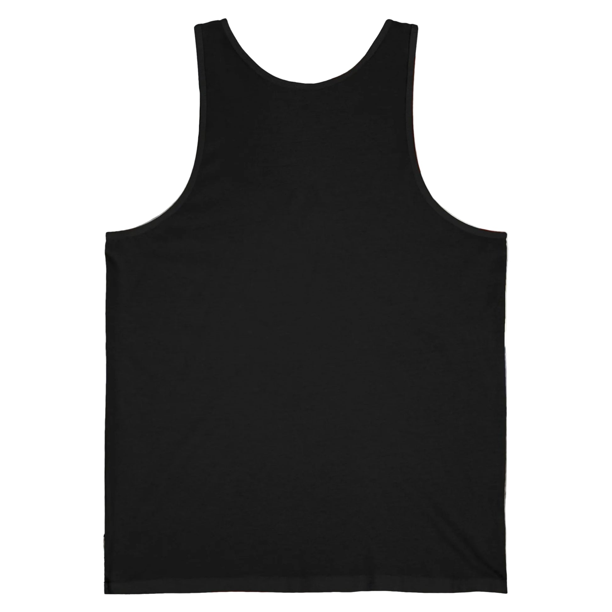 Solid black chic artist graphic shirt for women back view