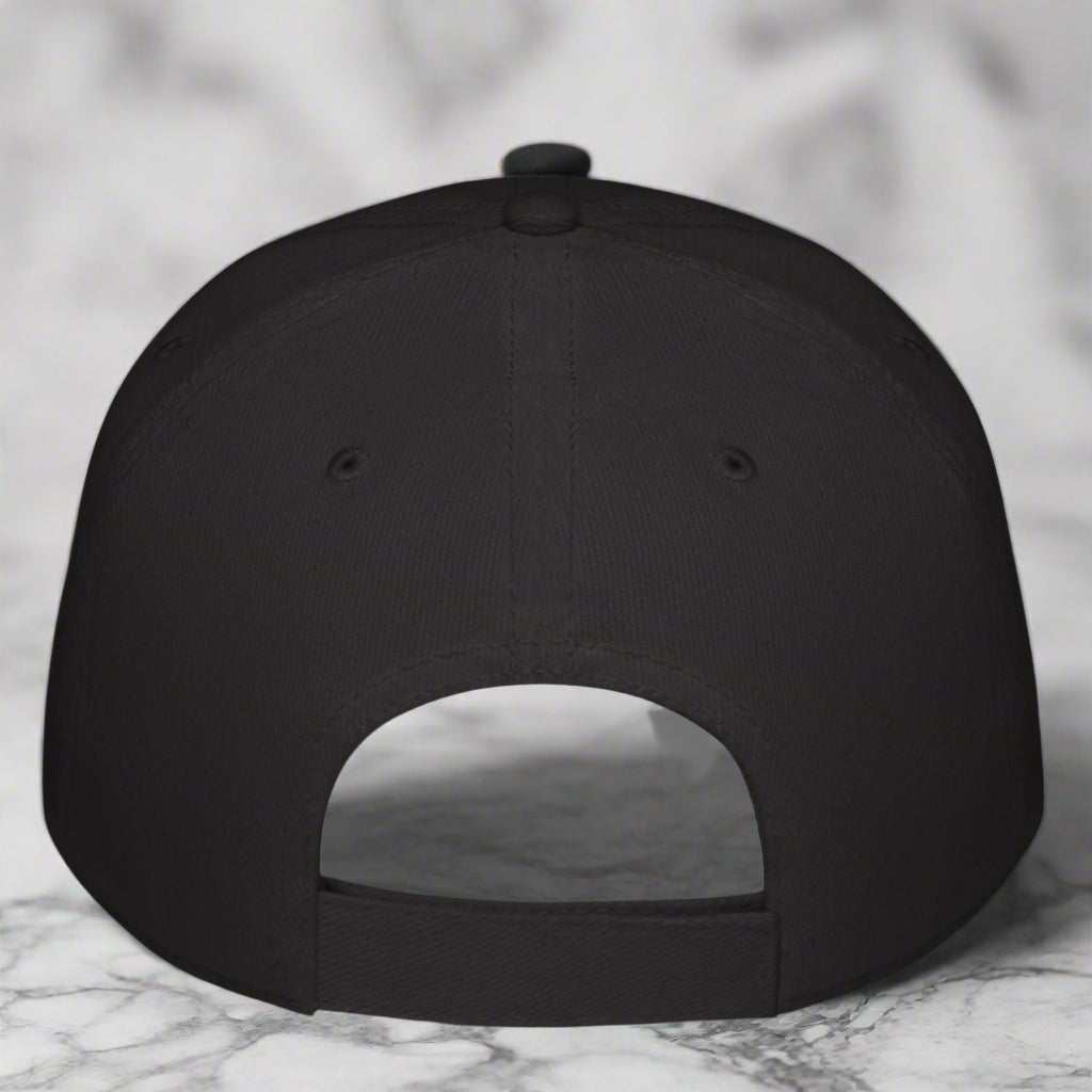 Black unique design Floral Baseball Cap back