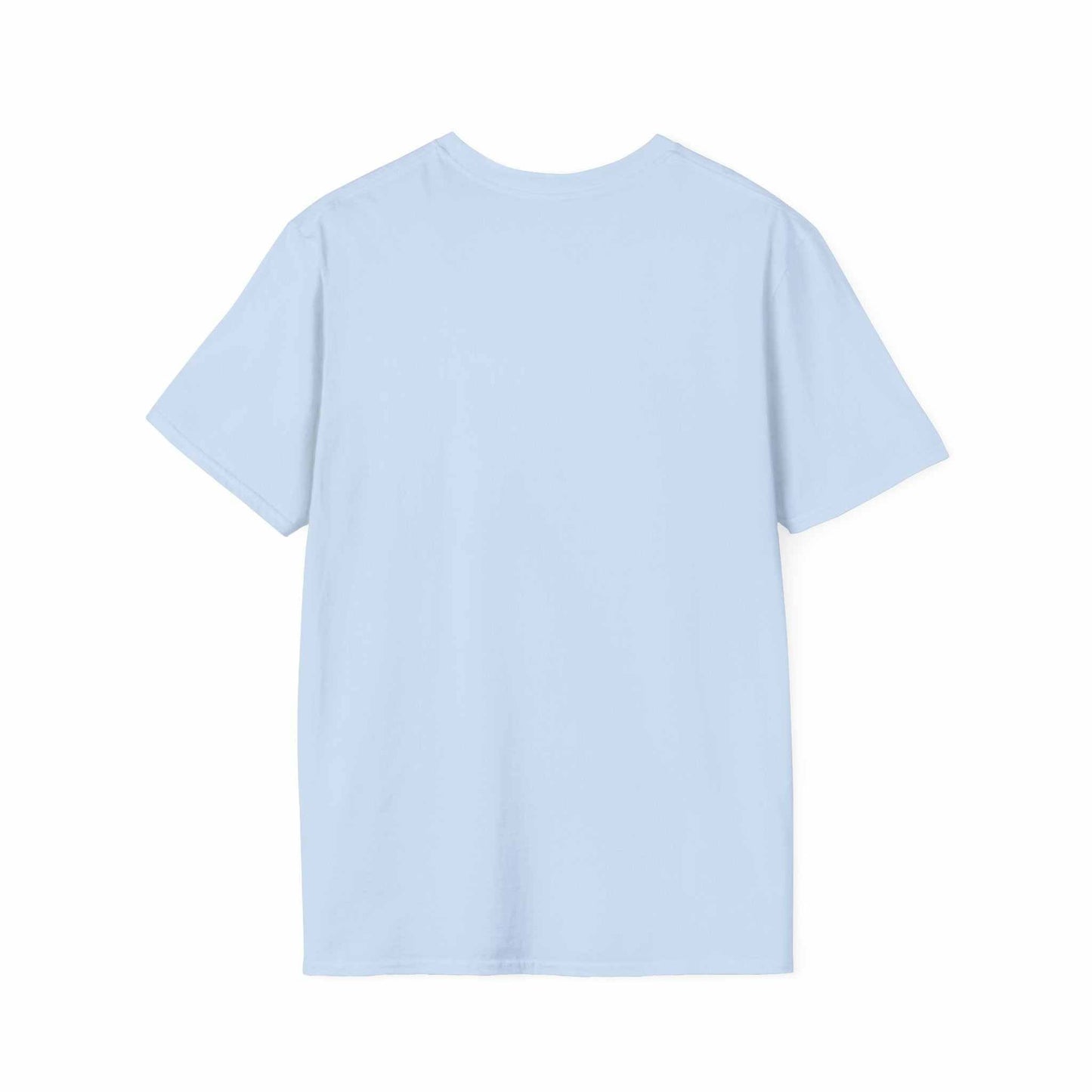 Back view of the light blue Funny Valentine's Day gift Lemur graphic tee