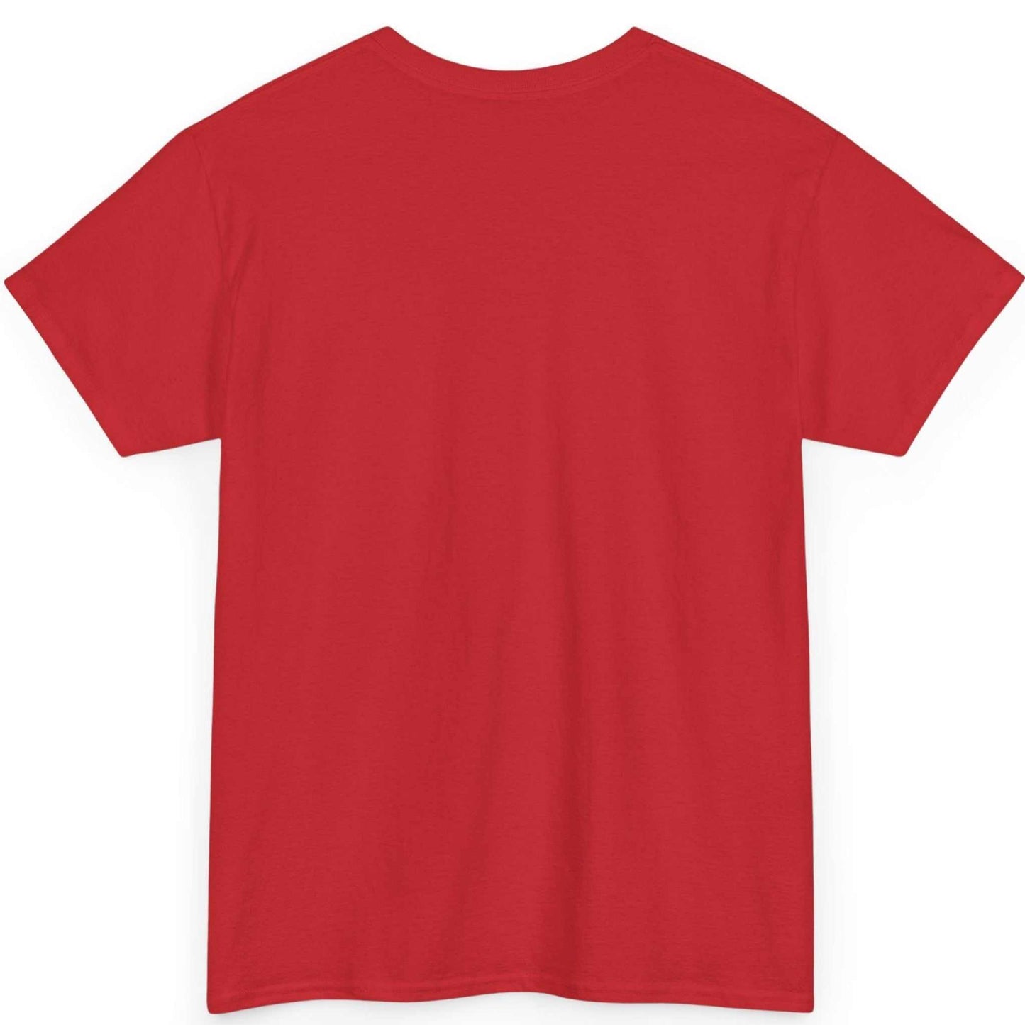 Red funny kiss cam t-shirt back view