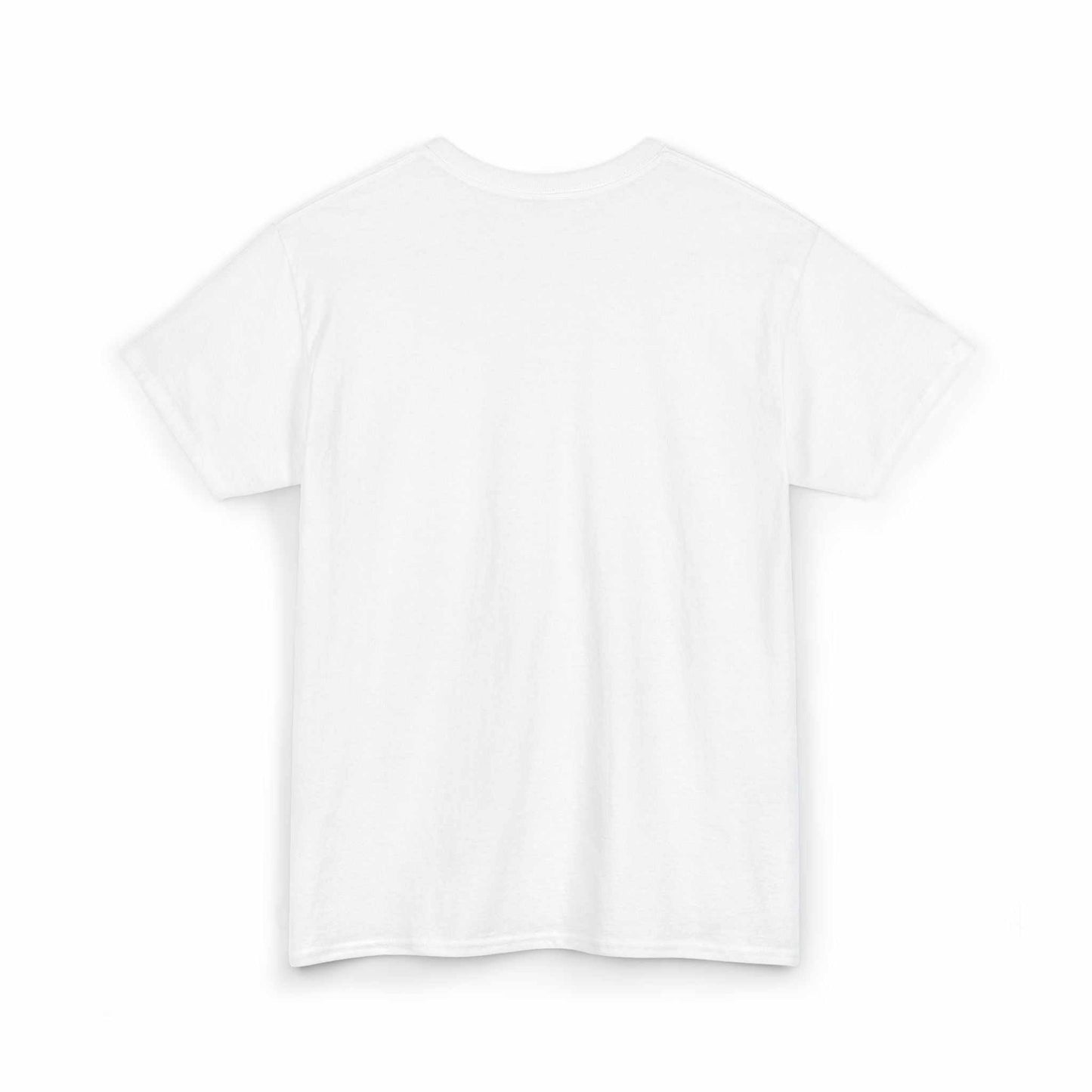 Back view of white Poland graphic tee with hand-drawn white and red flag design celebrating Polish heritage