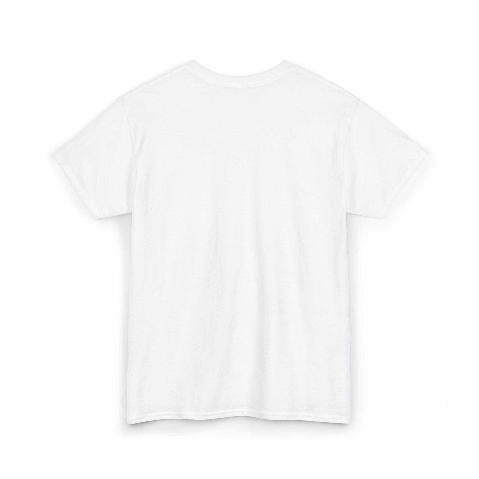 Back view of white Poland graphic tee with hand-drawn white and red flag design celebrating Polish heritage