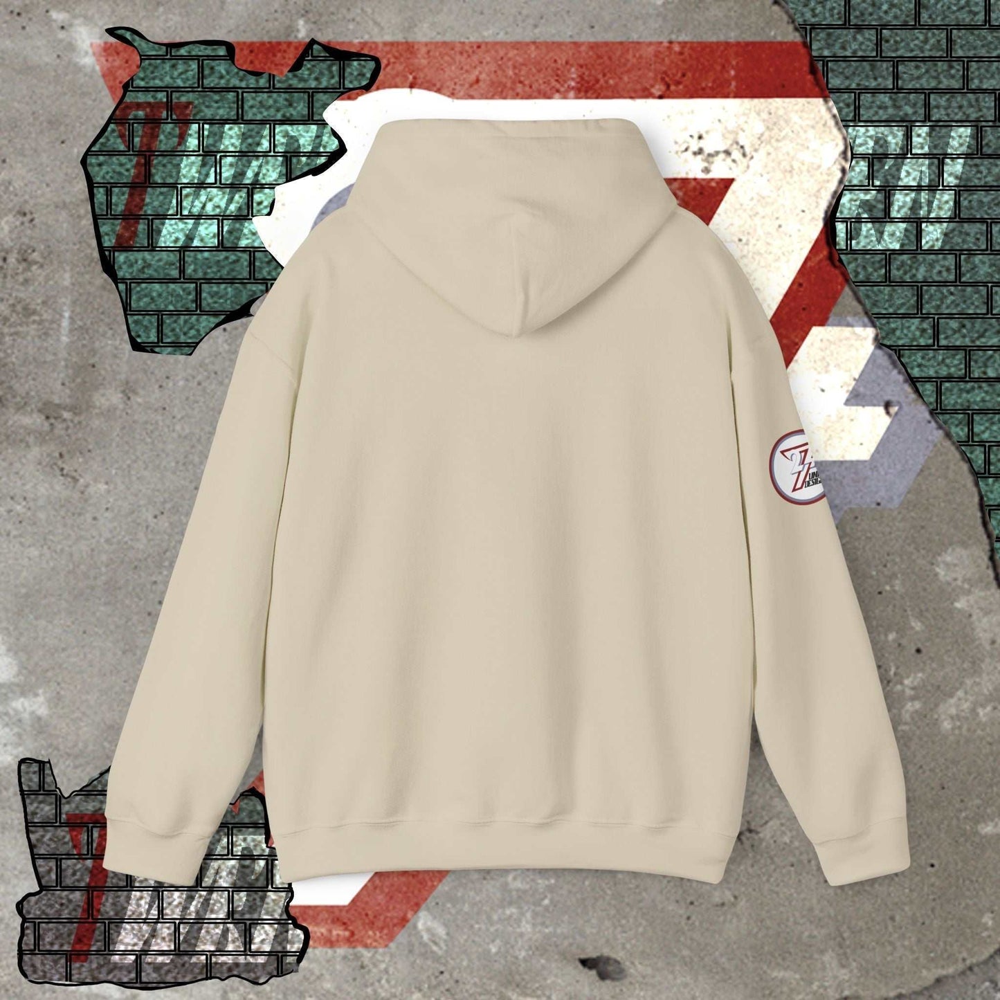 Rear perspective of the Saudi Arabia flag hoodie showing the clean, unprinted back and double-lined hood detail.