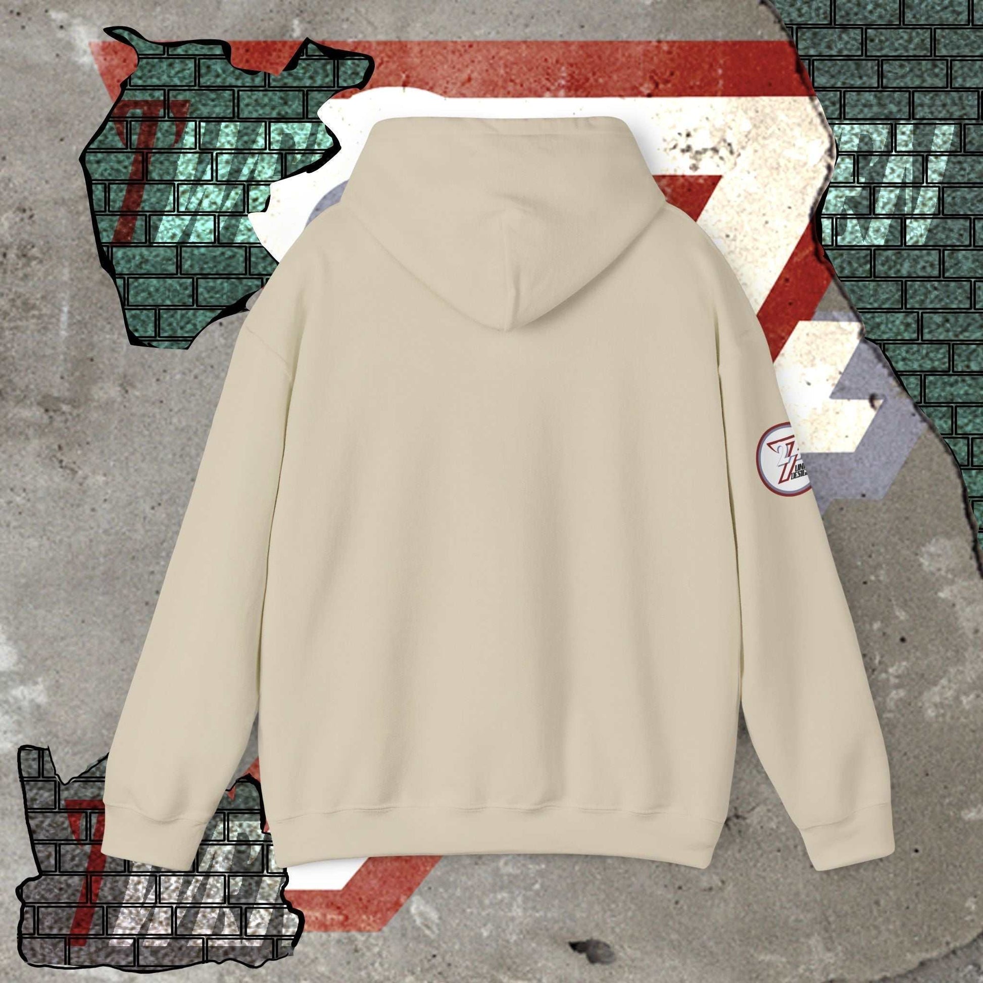 Rear perspective of the Saudi Arabia flag hoodie showing the clean, unprinted back and double-lined hood detail.