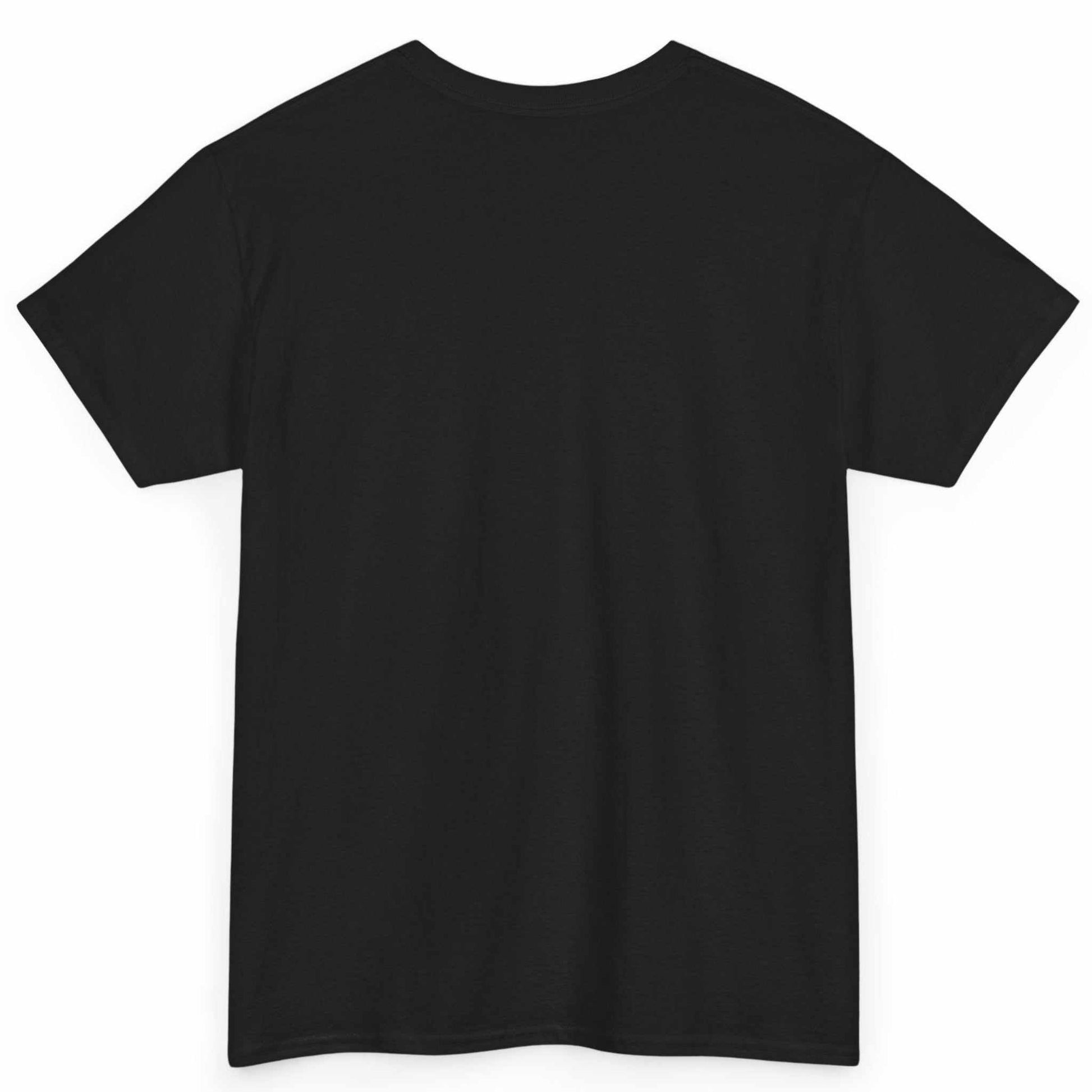 Back view of the black classic unisex fit October t-shirt.