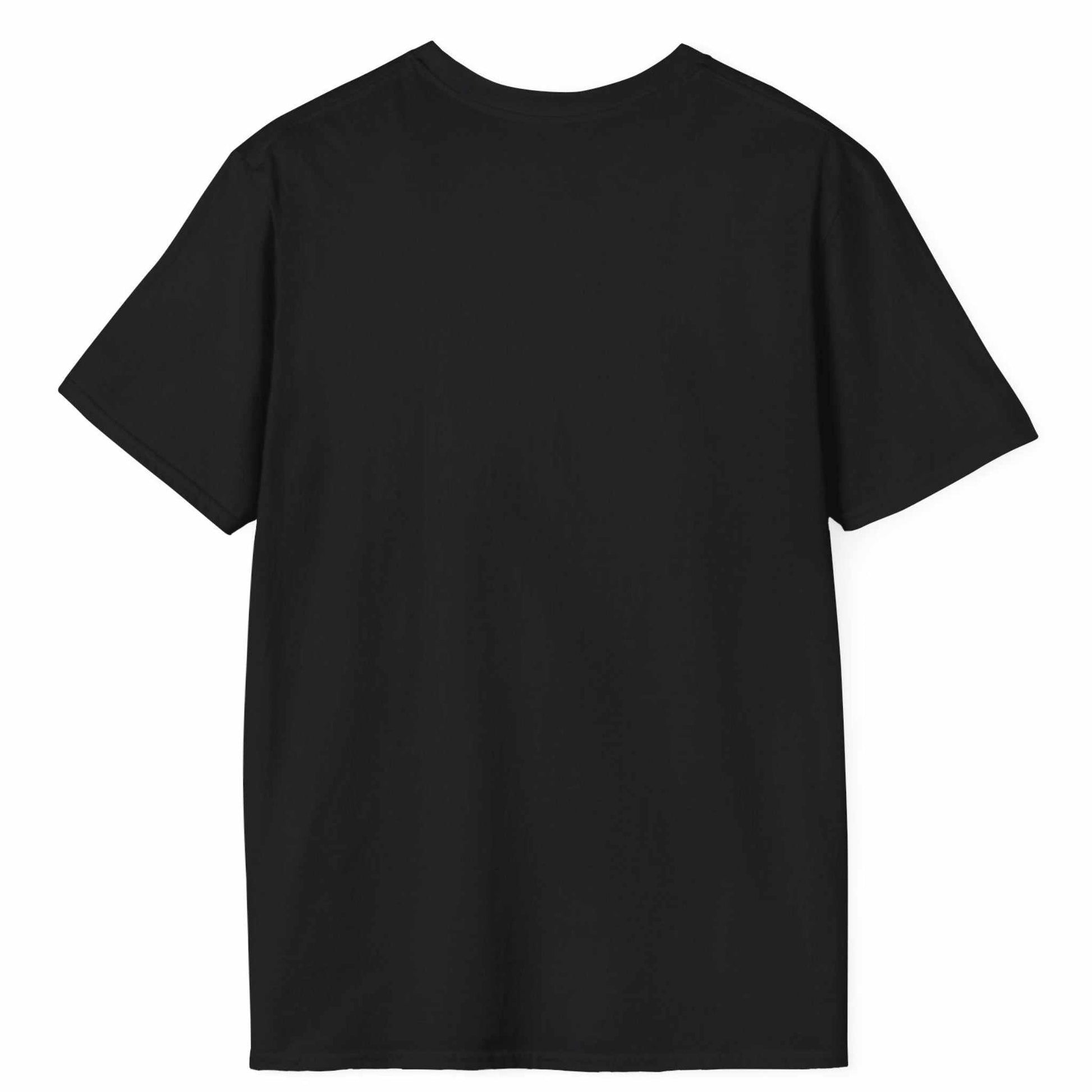Back view of the black seamless tubular patriotic rally gear tee, displayed on a clean background.