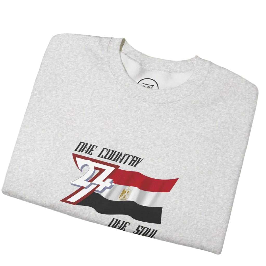 Unisex sweatshirt with Egypt flag illustration by 24/7 Unique Designs