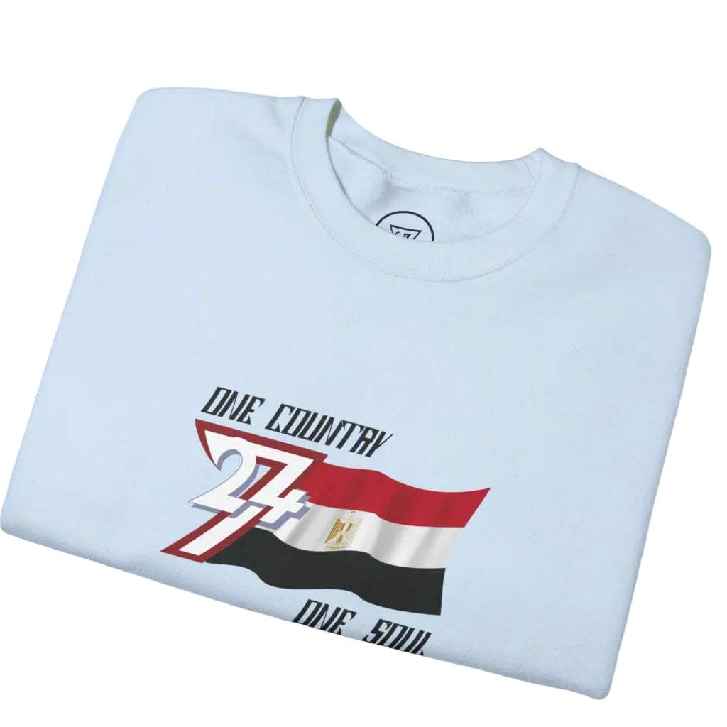 Unique design sweatshirt with Egypt flag printed on chest