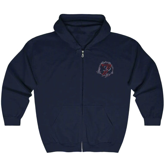 Floral hoodie for women navy front