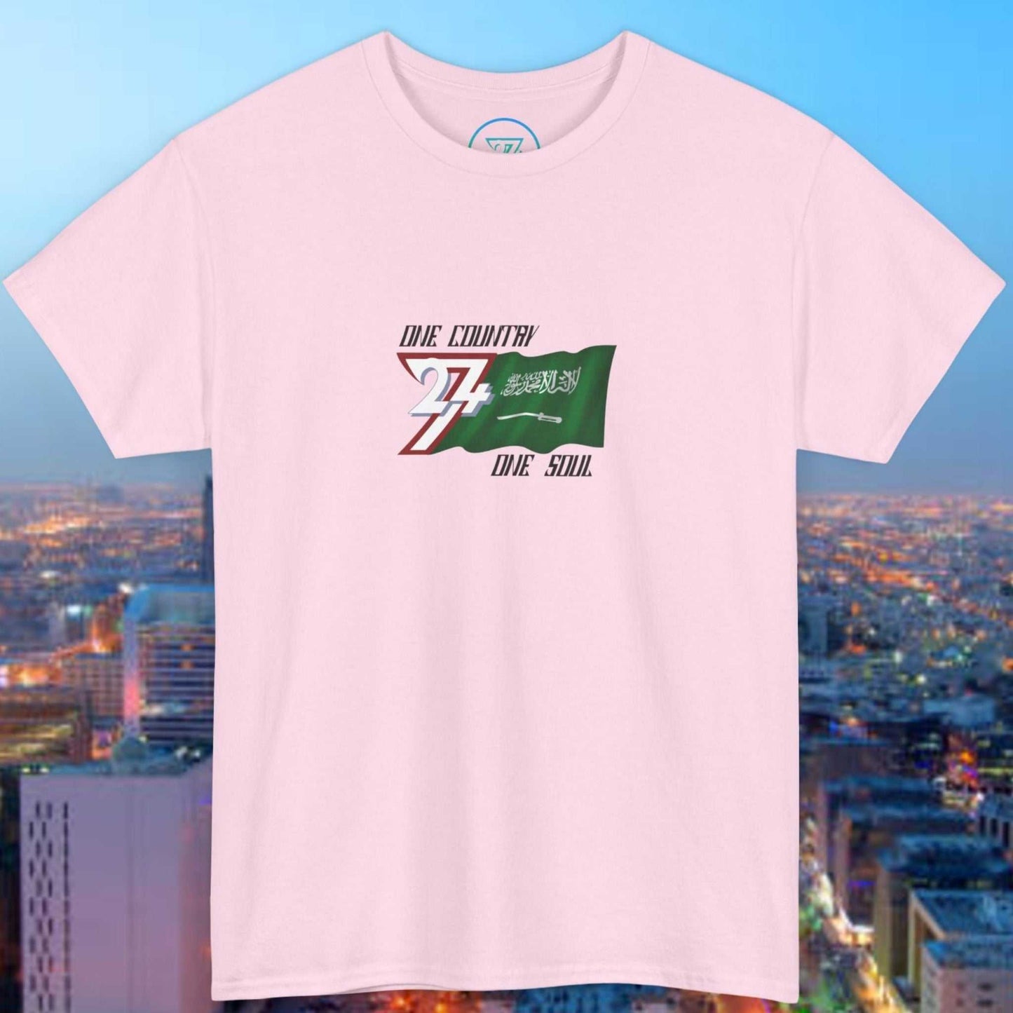 Hand-drawn Saudi Arabia Graphic Tee with artistic green flag design and premium unisex fit