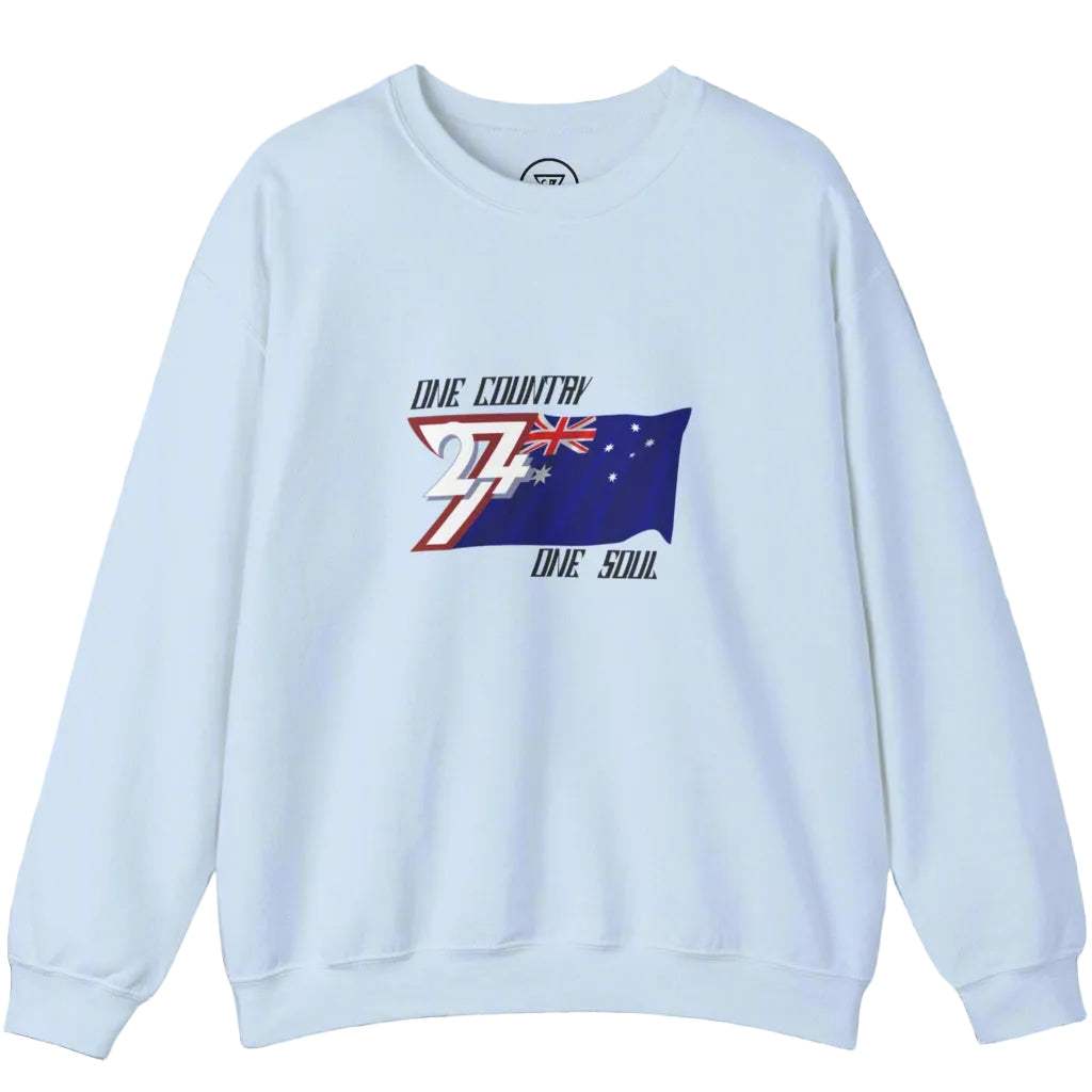 Australia Jumper - Unique Design Australian Flag Themed Sweatshirt light blue