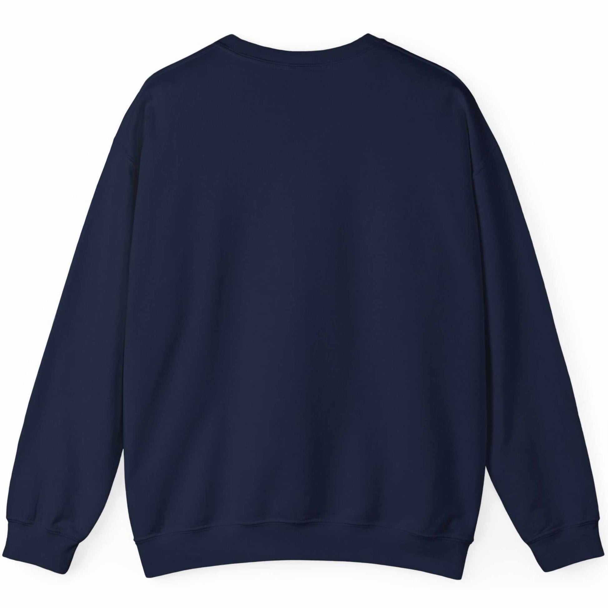 Back view of the navy classic fit Swedish flag crewneck sweatshirt, displayed on a clean background.