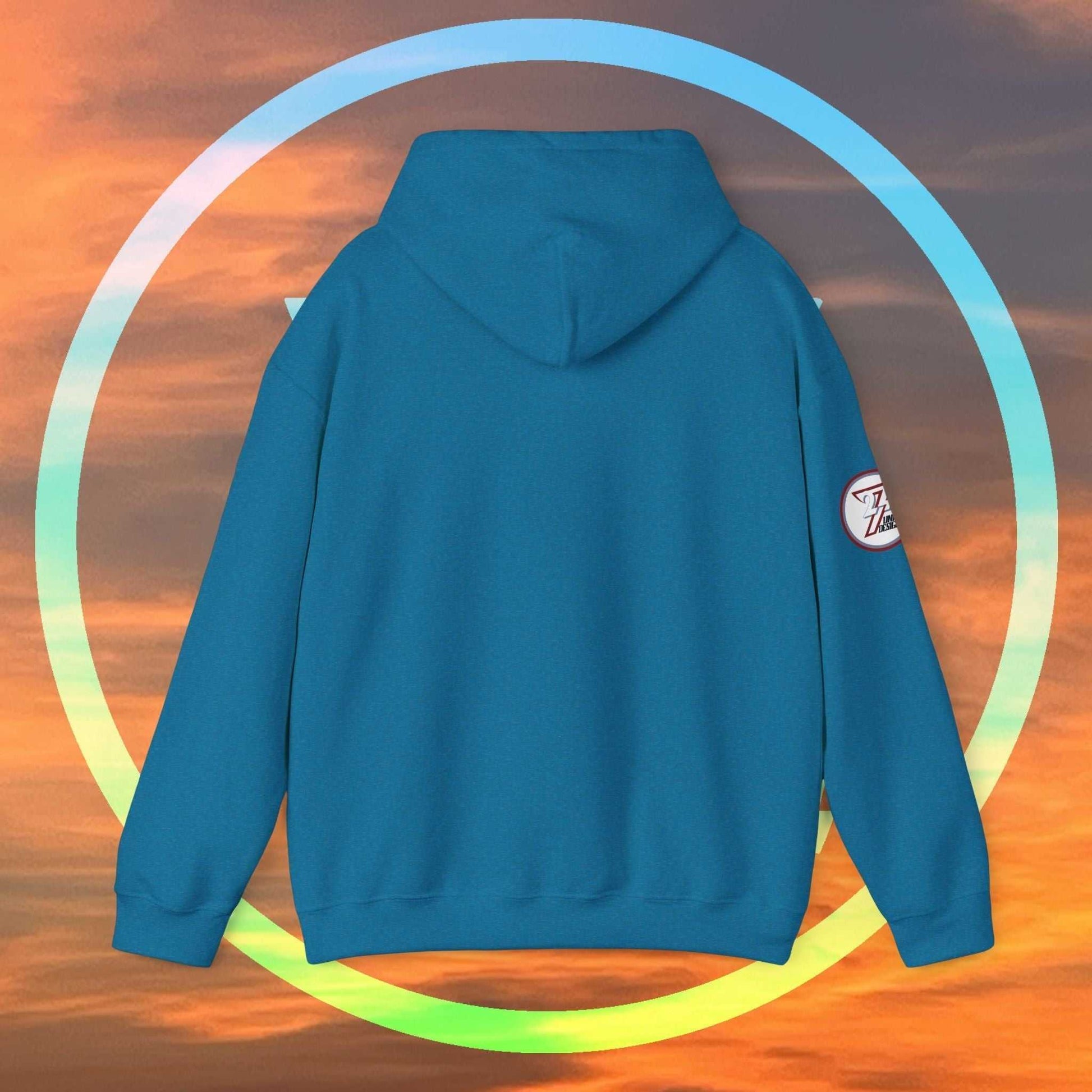 Rear perspective of the Egypt flag hoodie showing the clean, unprinted back and premium fabric texture.