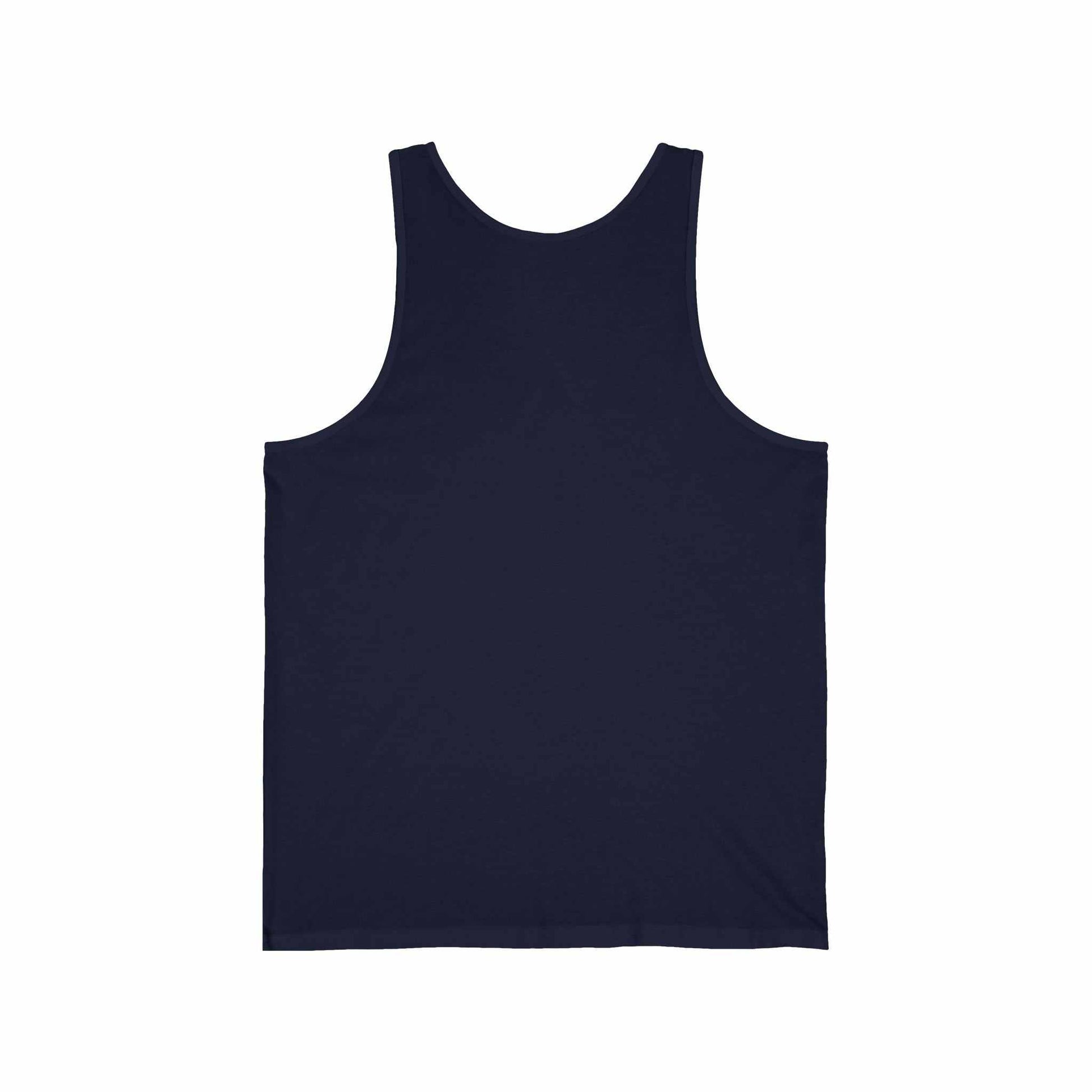Back view of a dark gray premium women's summer tank top showing the casual retail fit.