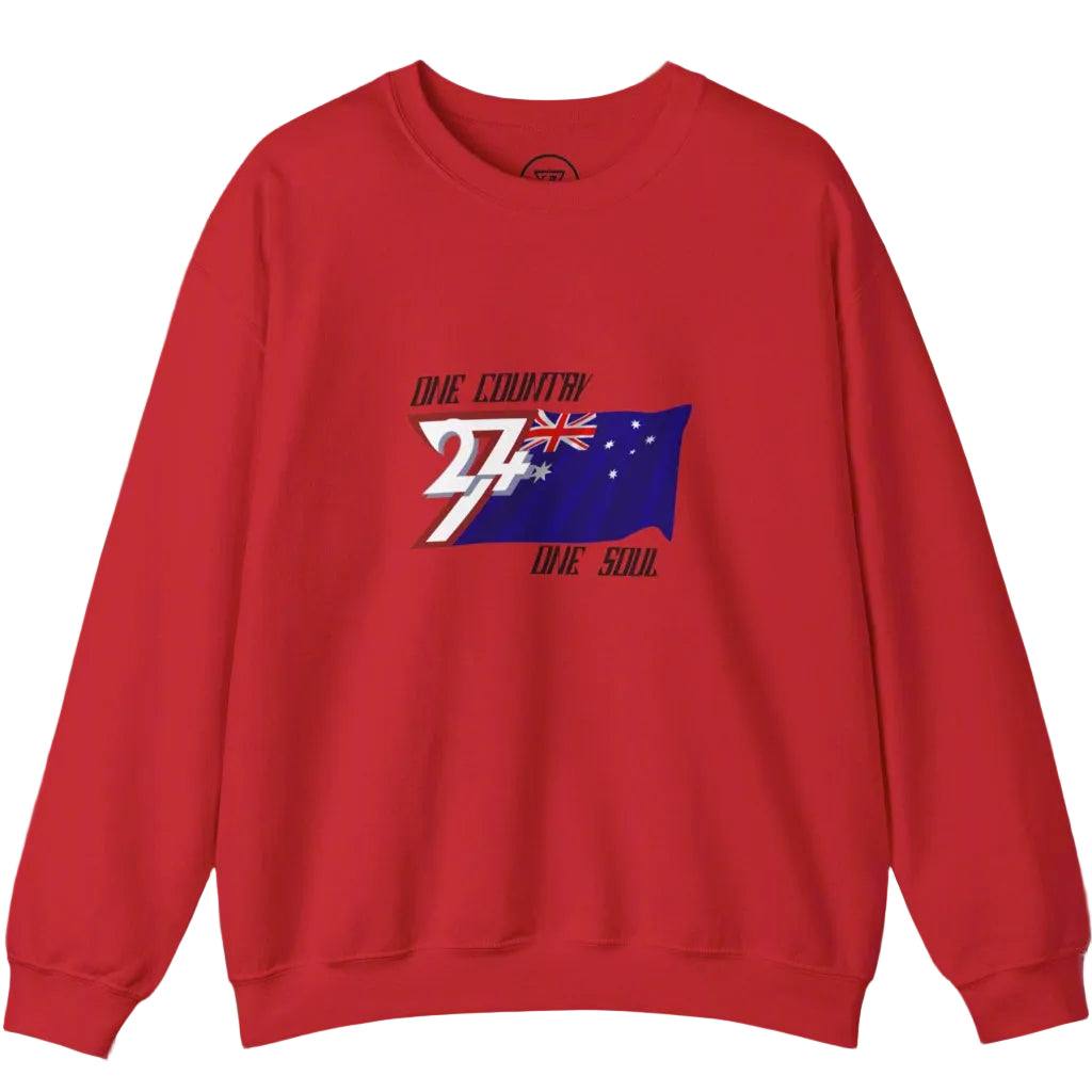 Australia Jumper - Unique Design Australian Flag Themed Sweatshirt red