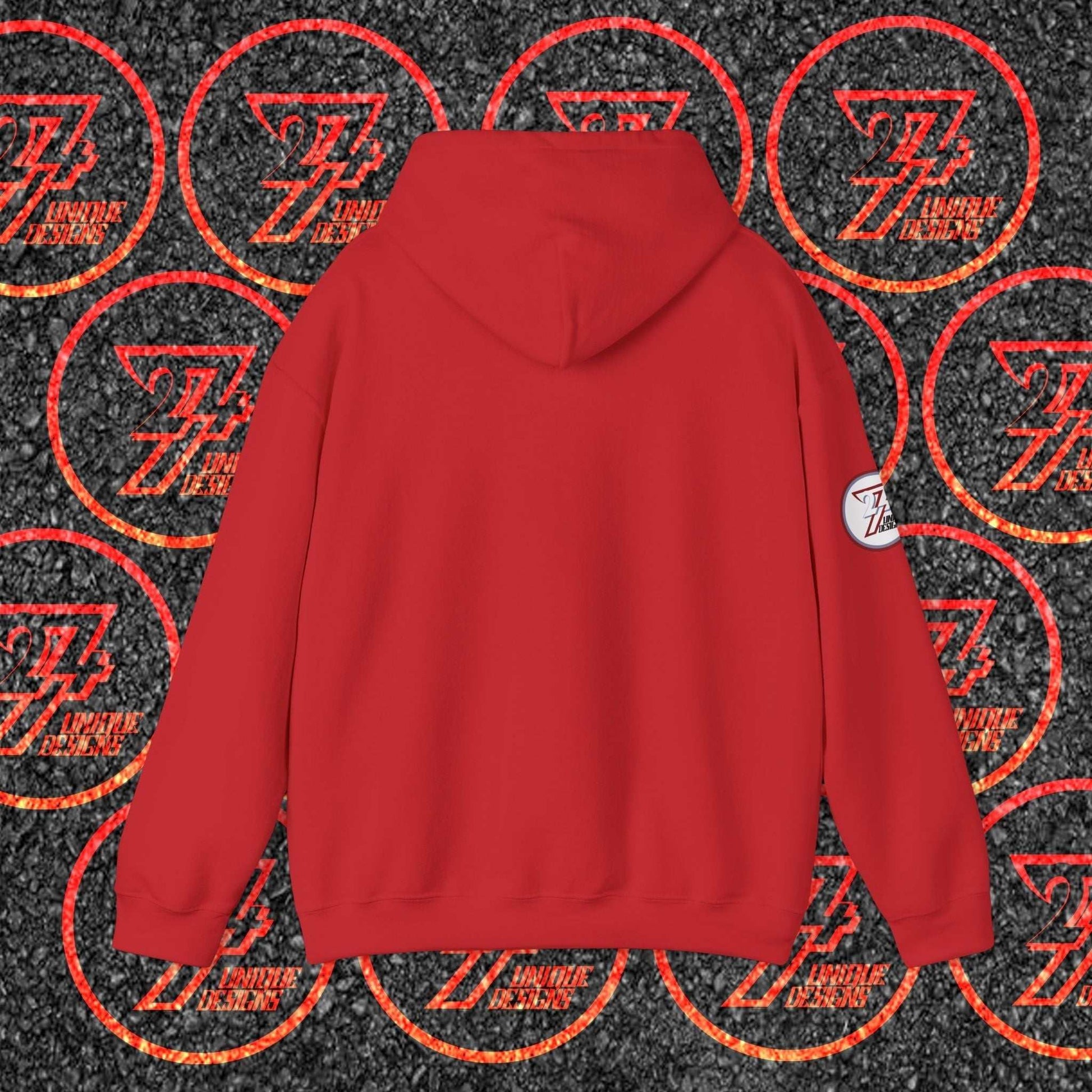 Rear perspective of the South Korea flag hoodie showing the clean, unprinted back and double-lined hood detail.