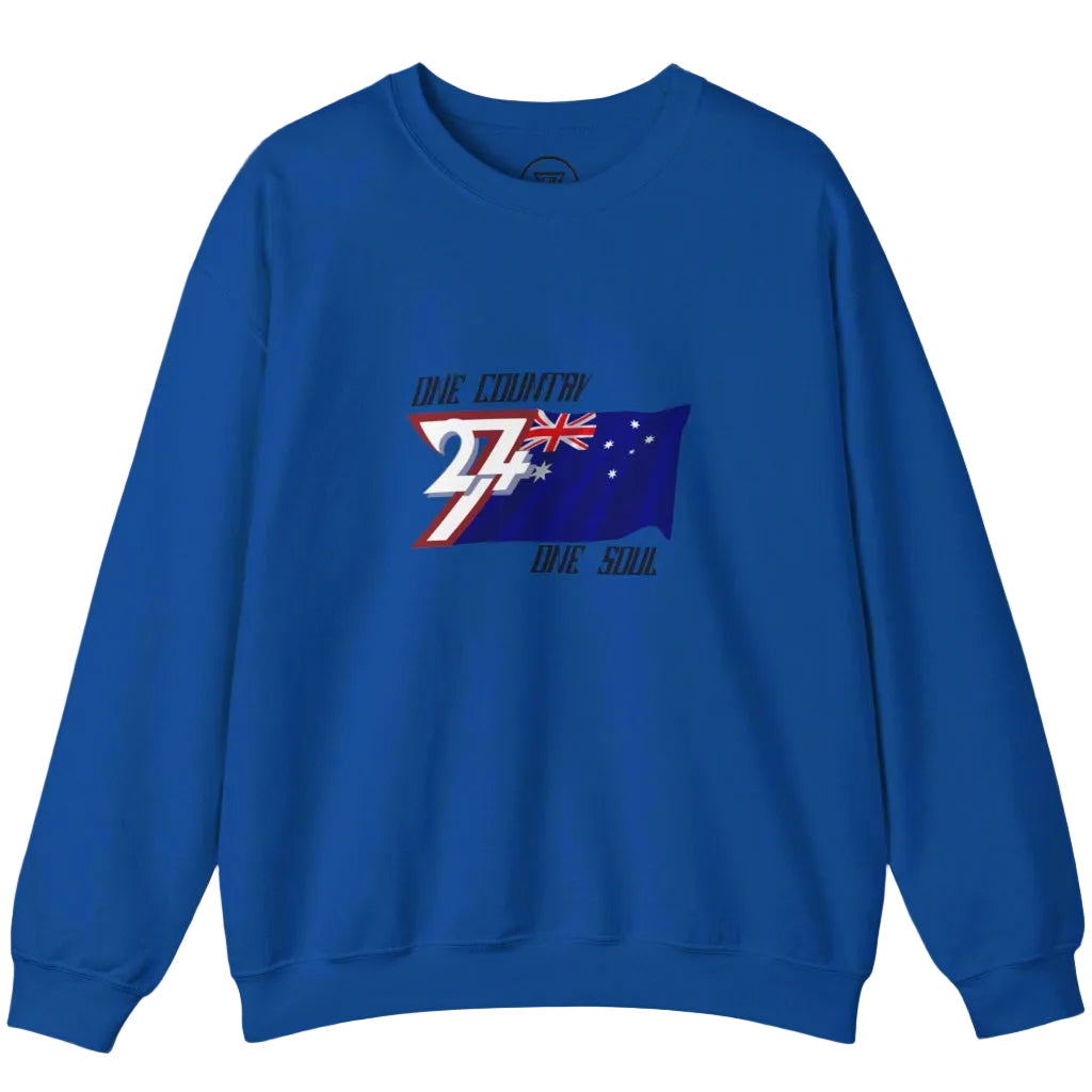 Australia Jumper - Unique Design Australian Flag Themed Sweatshirt royal blue