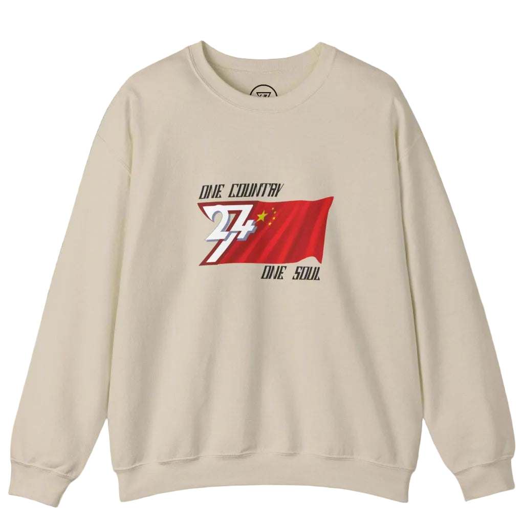 patriotic sweatshirt with China flag design