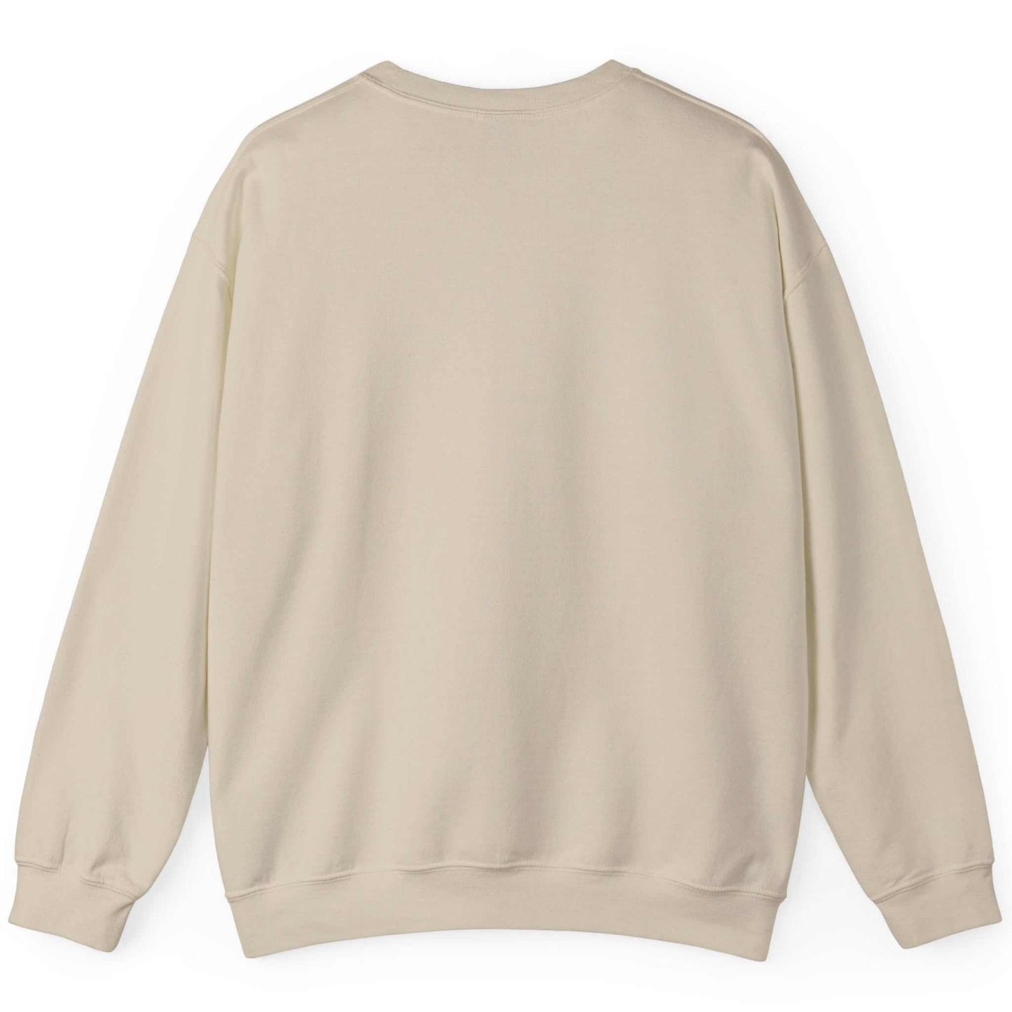 Back view of the sand beige classic fit Norway flag crewneck sweatshirt, displayed on a clean background.