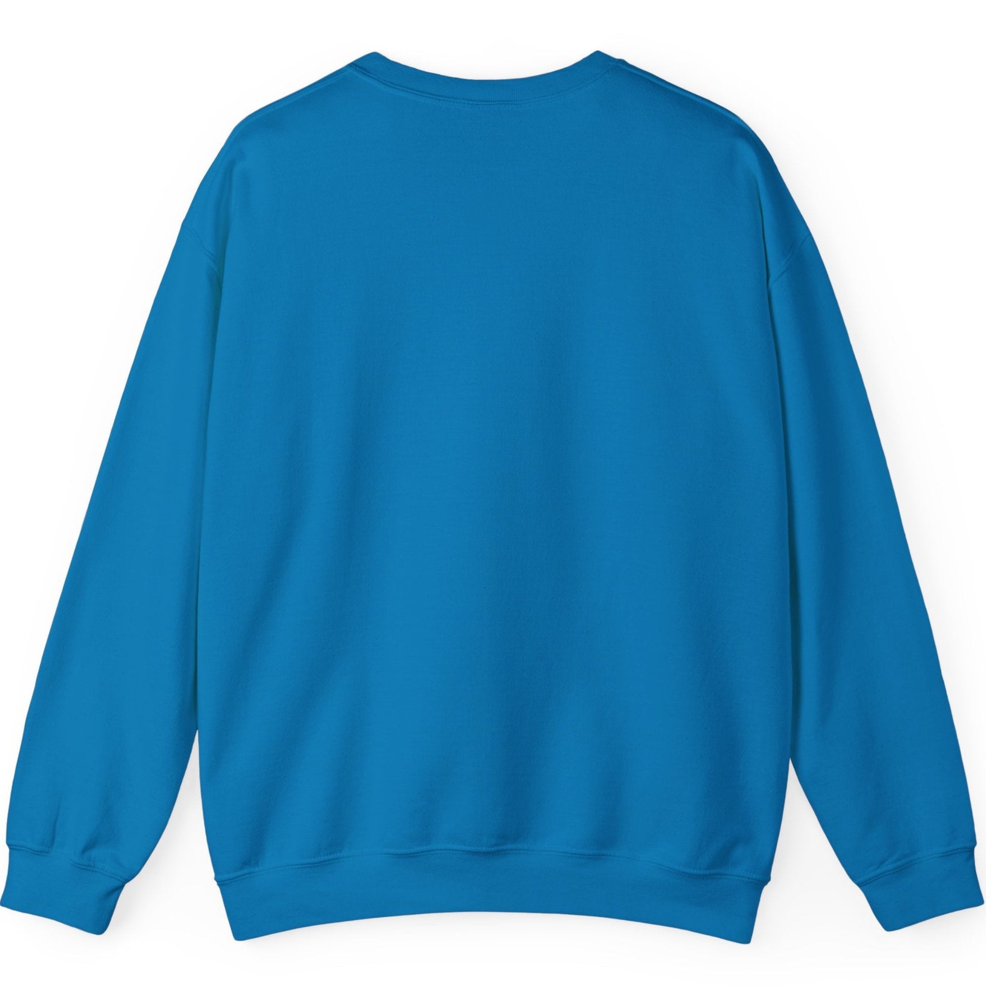 Back view of the sapphire US patriot sweatshirt