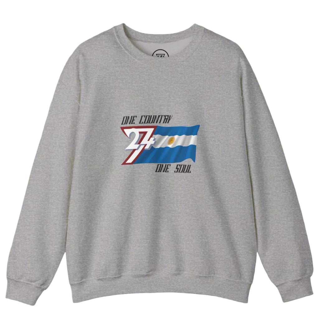 Argentina Sweatshirt with Argentina National Flag Design sport grey