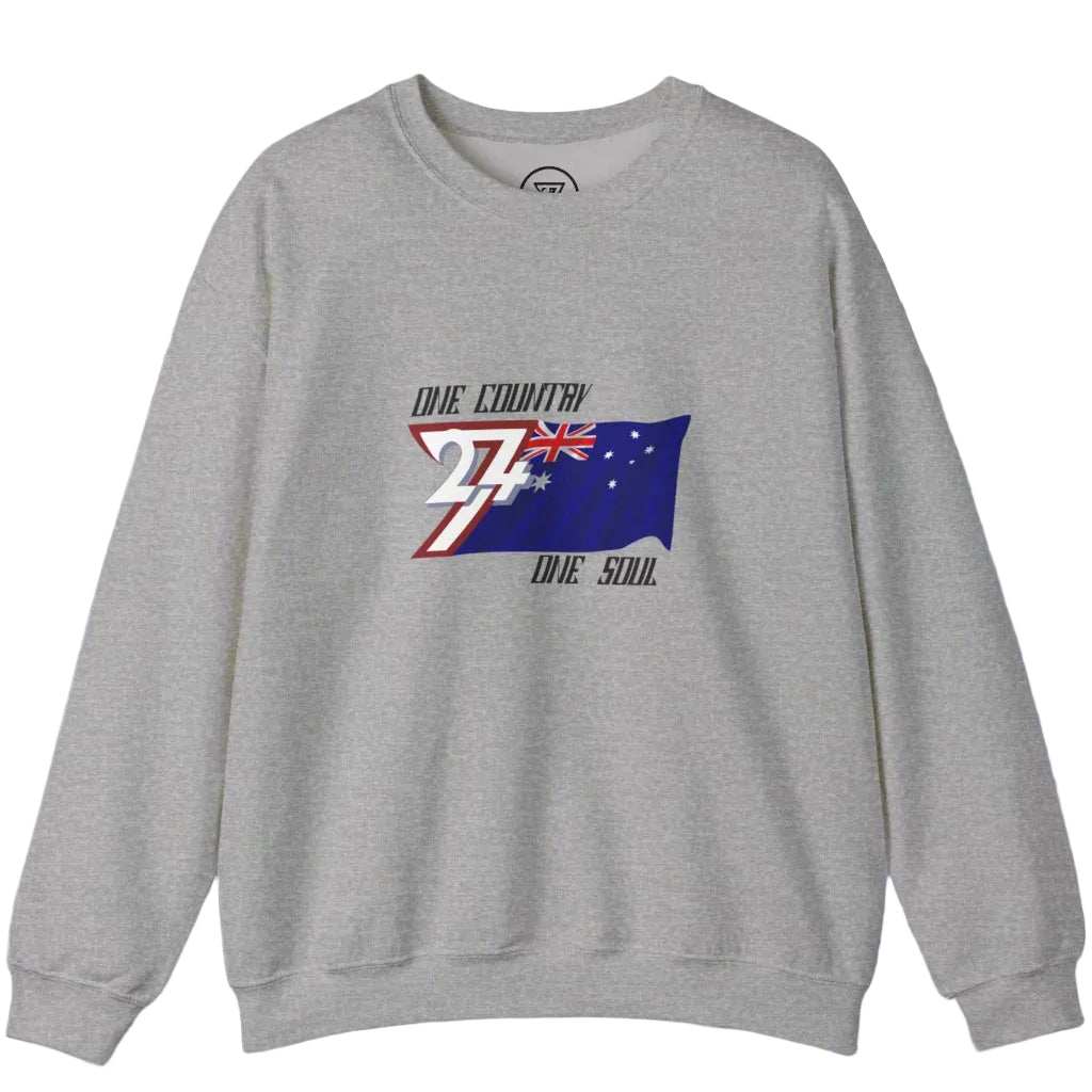 Australia Jumper - Unique Design Australian Flag Themed Sweatshirt sport grey
