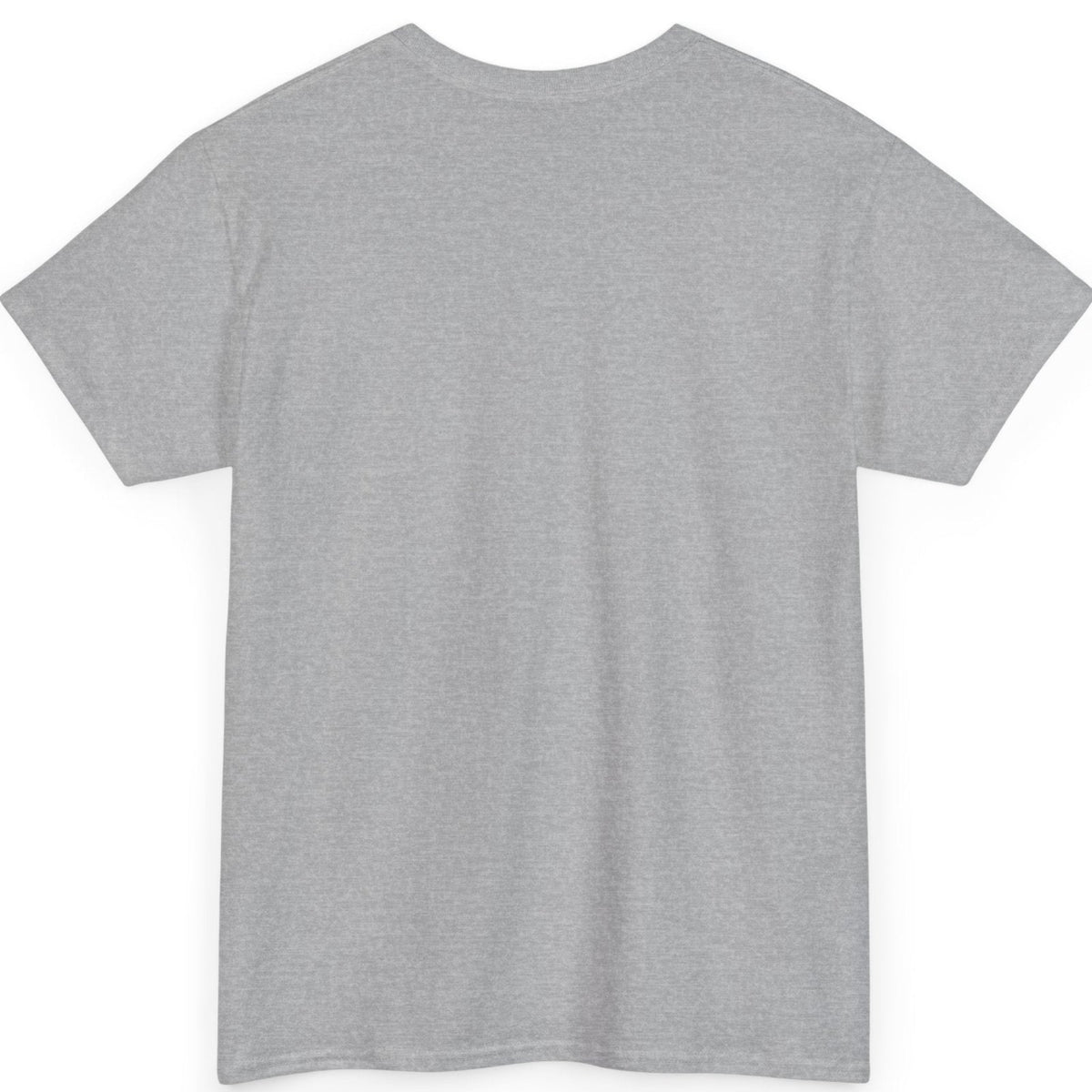 Back view of the sport gray classic supercar graphic tee, showing the clean, unprinted tubular back canvas.
