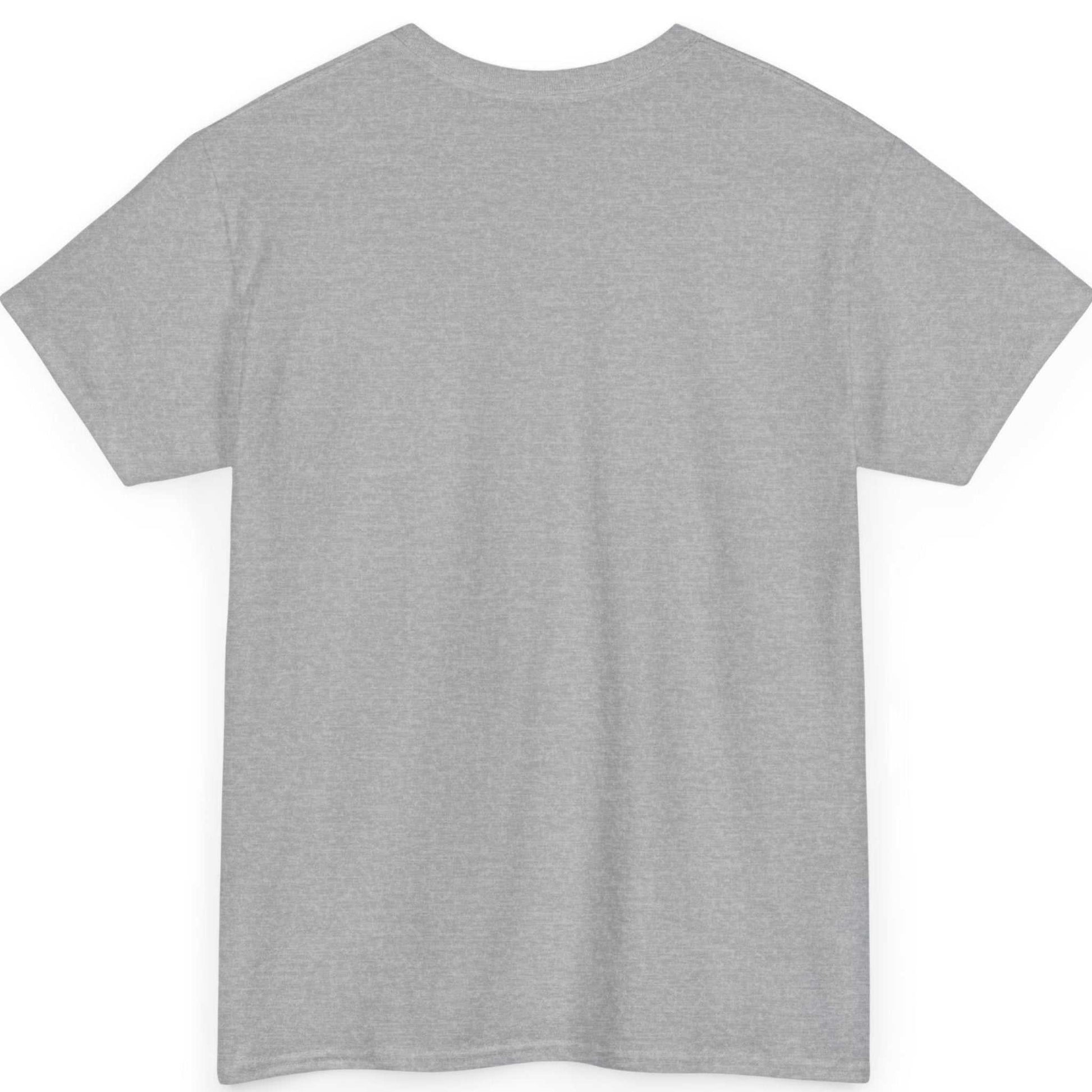 Back view of the sport grey forms champion martial arts tee, showing the clean, unprinted back canvas.