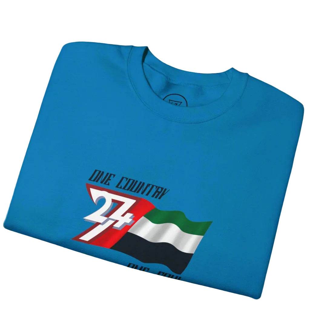 United Arab Emirates flag on sweatshirt by 24/7 Unique Designs