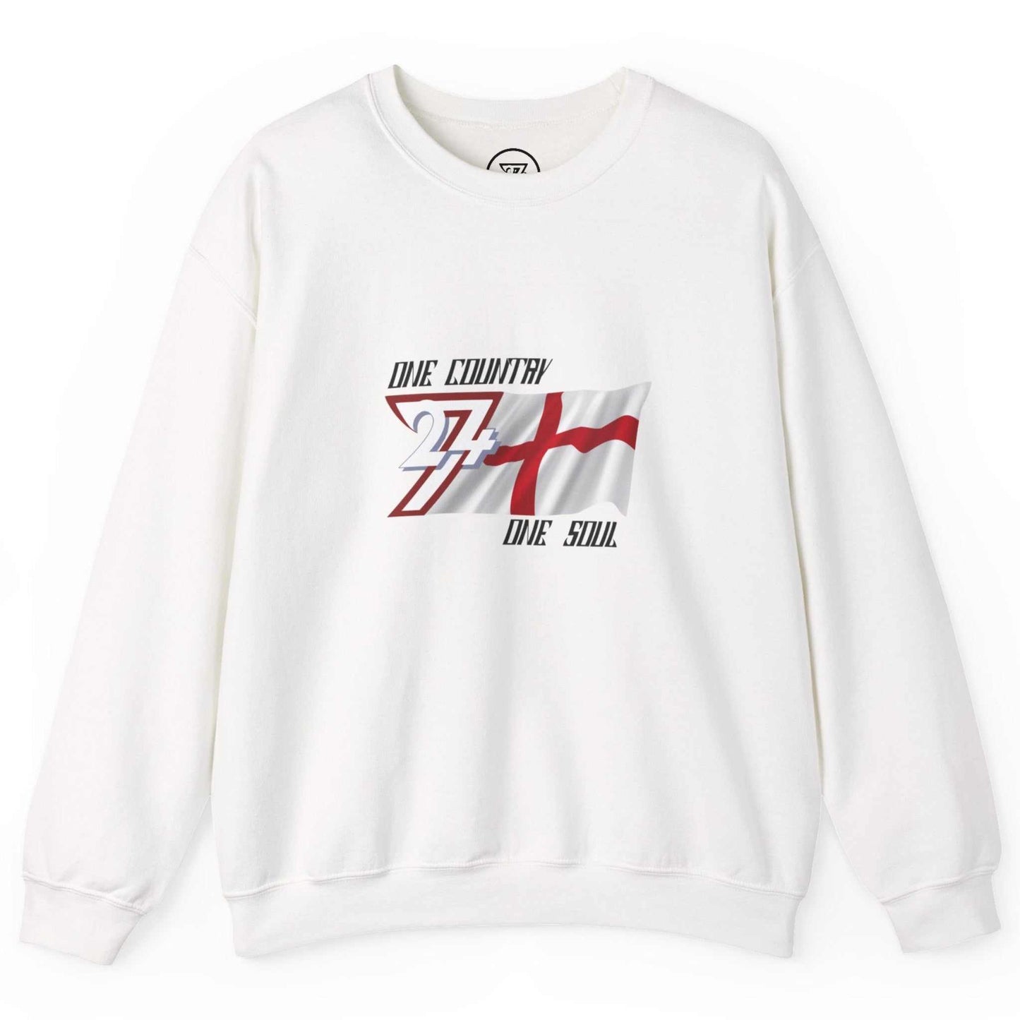 White England flag sweatshirt with graphic design