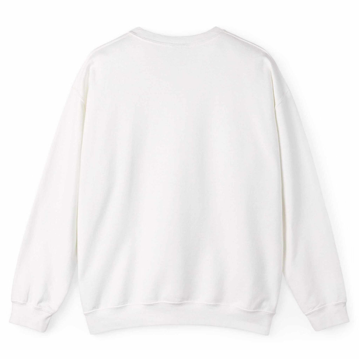 Back view of the white work appropriate Halloween apparel, showing the clean, unprinted tubular back canvas.