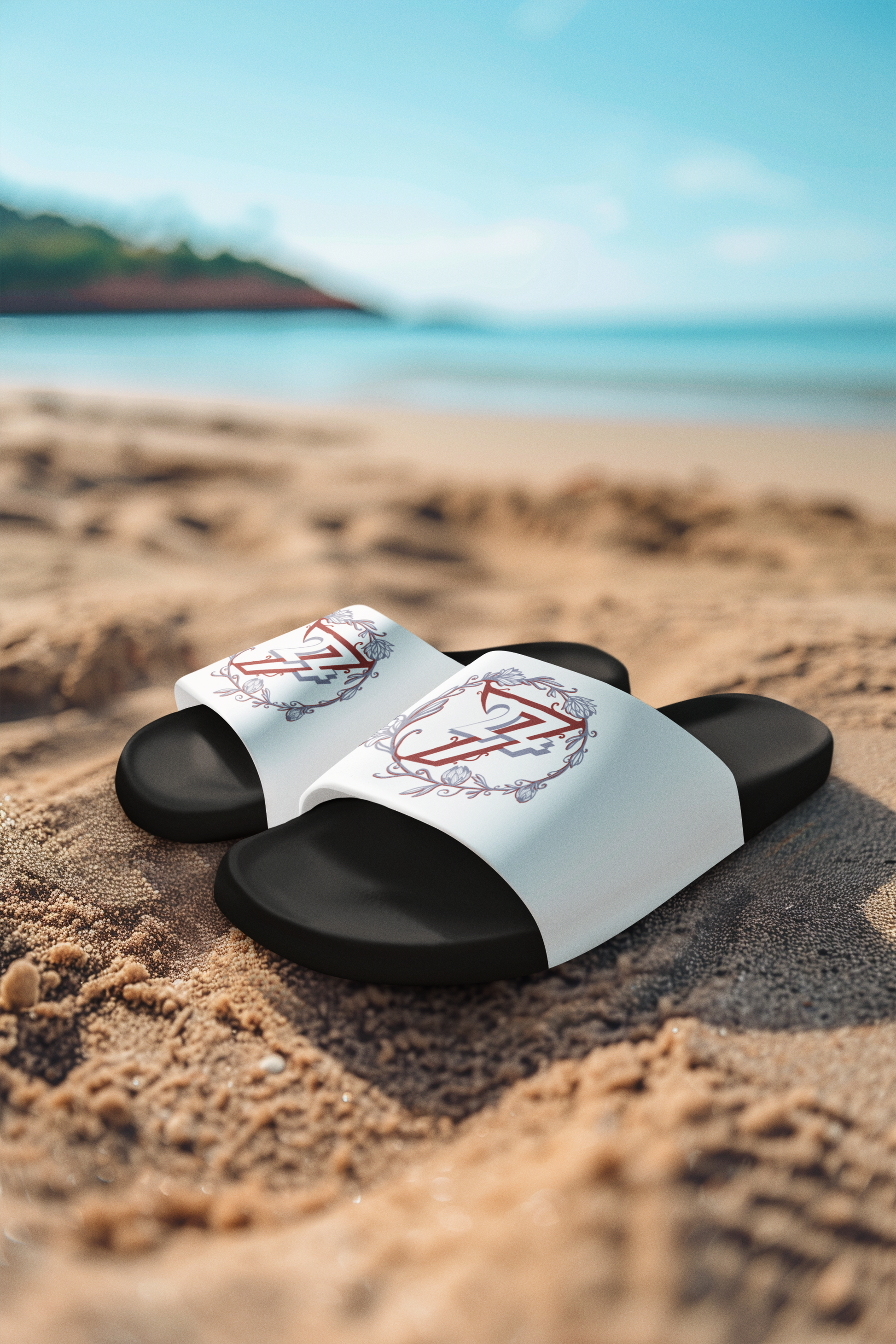 Women's floral slide sandals with the signiture 24/7 Unique Design 